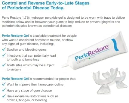 Perio Restore Gel - 3oz Oral Care Treatment with 1.7% Hydrogen Peroxide for Gum Health, Mint Flavor | Freshens Breath & Promotes Healing for Post-Dental Procedures & Daily Oral Hygiene