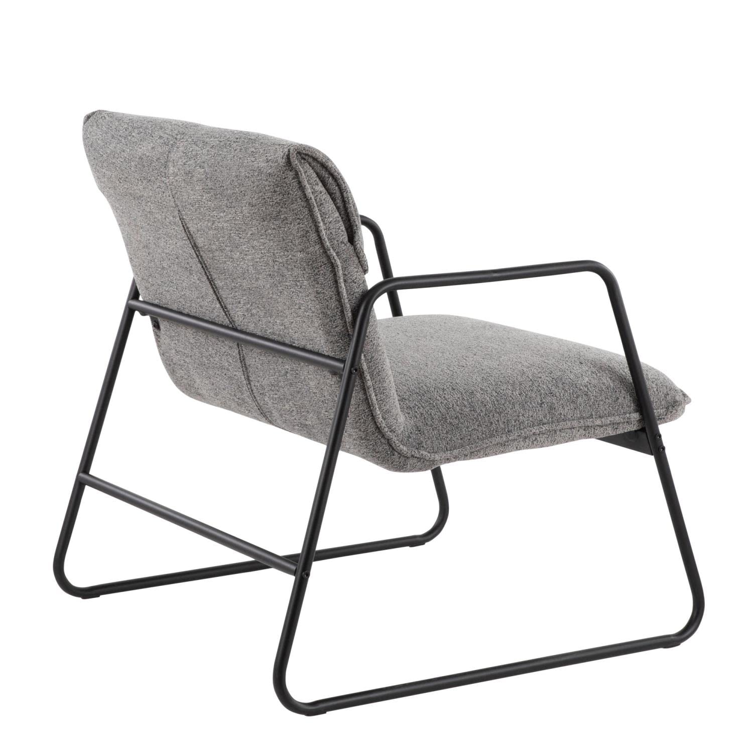 LumiSource Casper Arm Chair - Black Accent Chair for Living Room & Bedroom, Industrial Style Comfortable Lounge Chair for Reading, Relaxing & Home Office