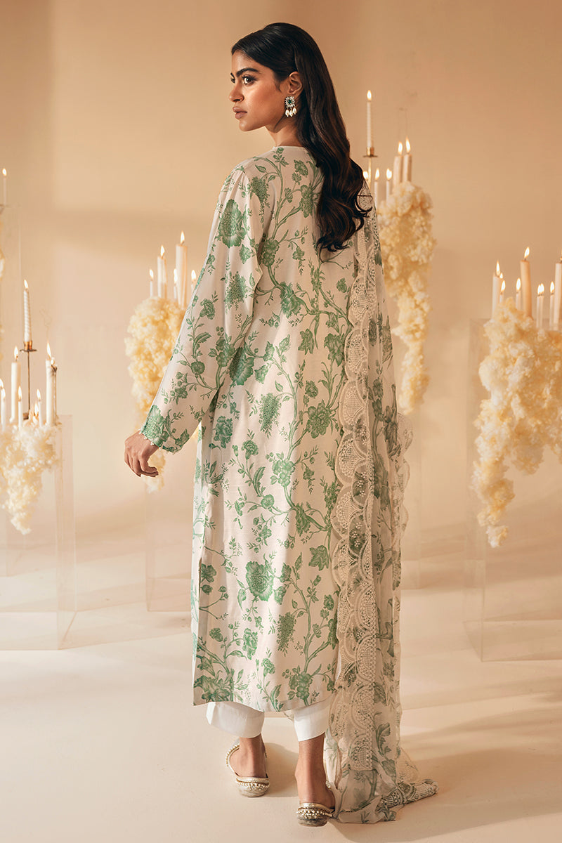 LOTUS 2PC Women's Ethnic Outfit Set (Kurta Shirt & Dupatta Scarf) - Traditional Indian Pakistani Wear for Festivals, Weddings & Special Occasions