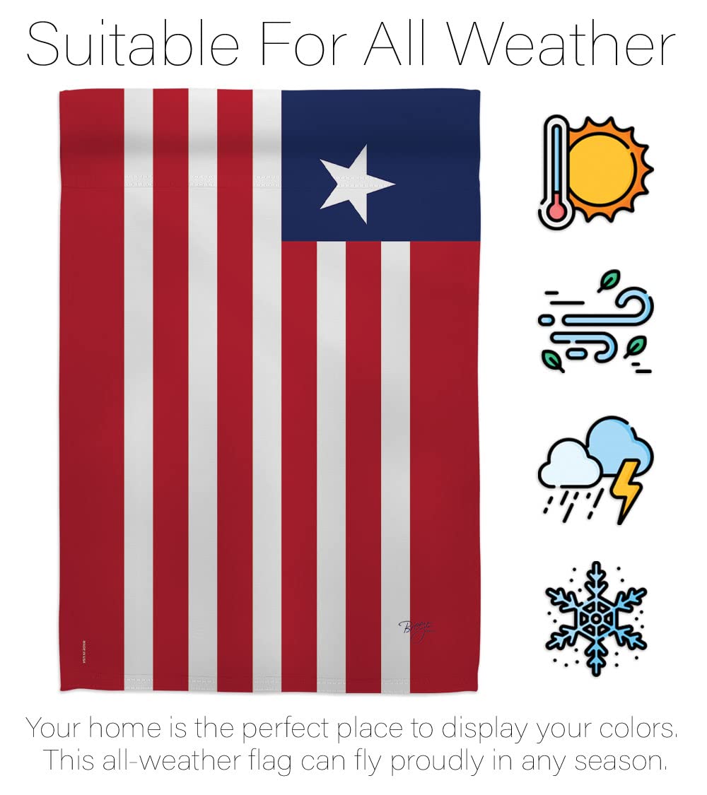 Liberia Garden Flag Set with Stand - Double-Sided Yard Decor for Home & Gifts