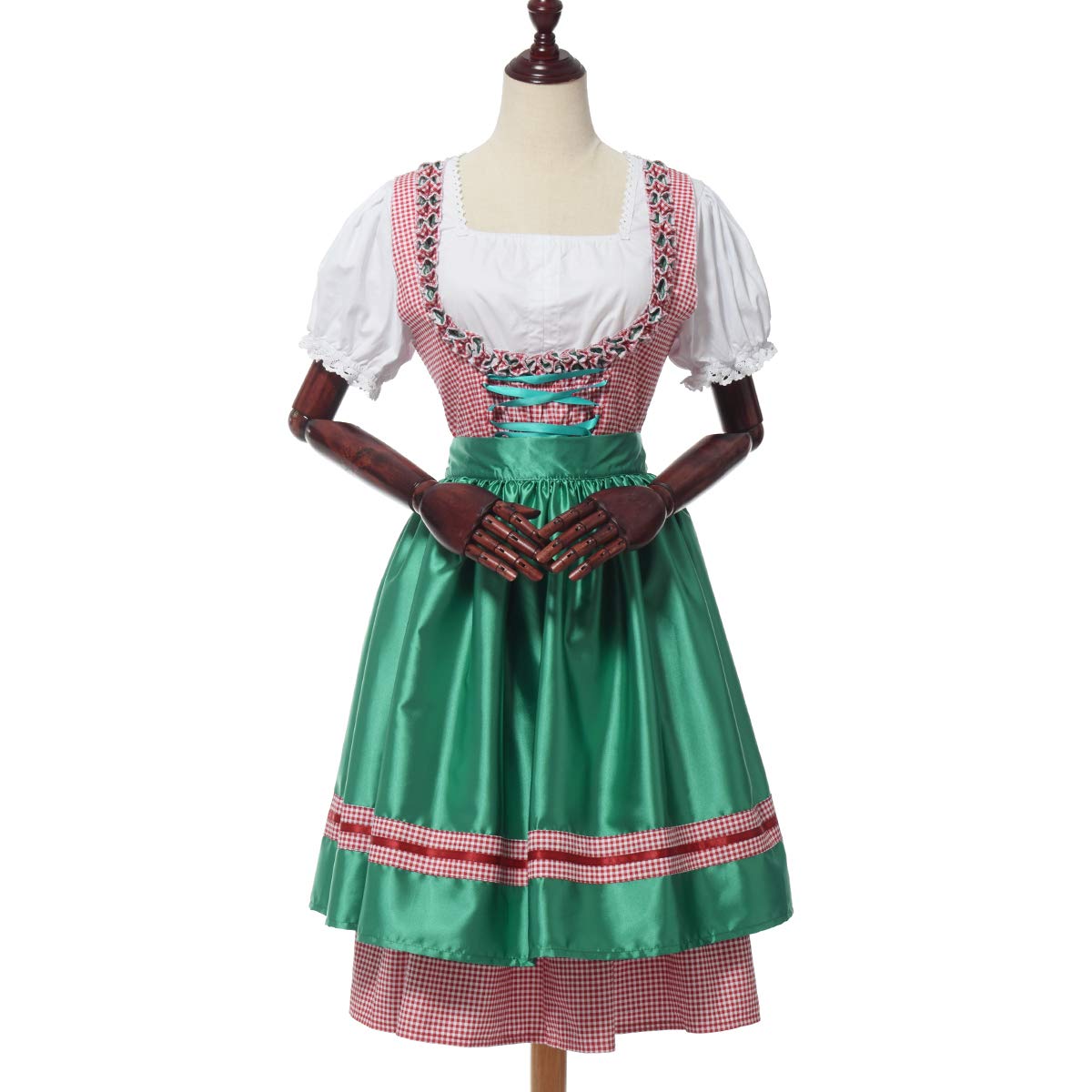 GRACEART German Oktoberfest Costume for Women - 3 Piece Dirndl Dress (Size L, A) | Perfect for Oktoberfest Parties, Halloween & Themed Events