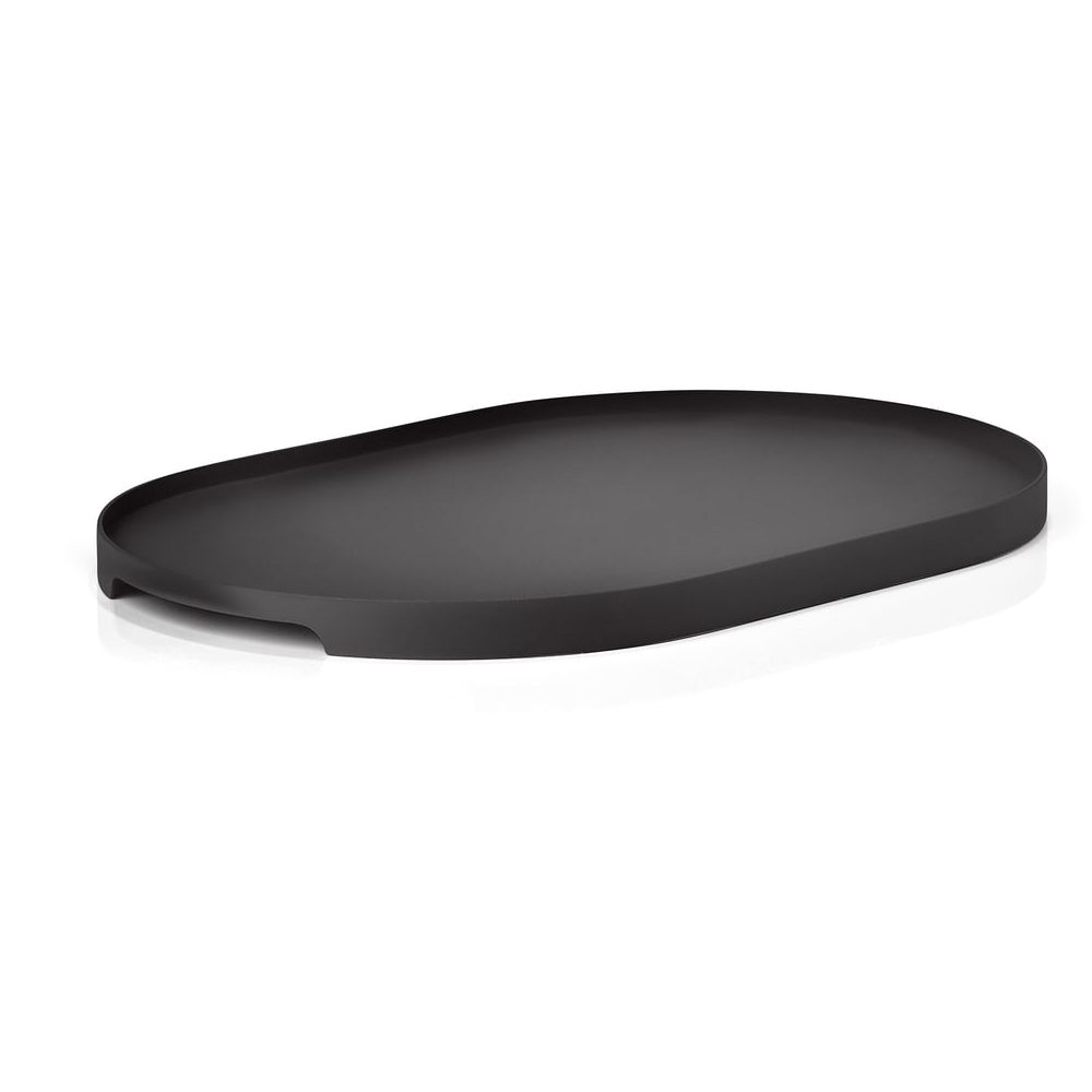 **ZONE DENMARK Black Oval Serving Tray - 35x23cm - Elegant Appetizer & Dessert Platter for Parties, Dining, and Home Decor**