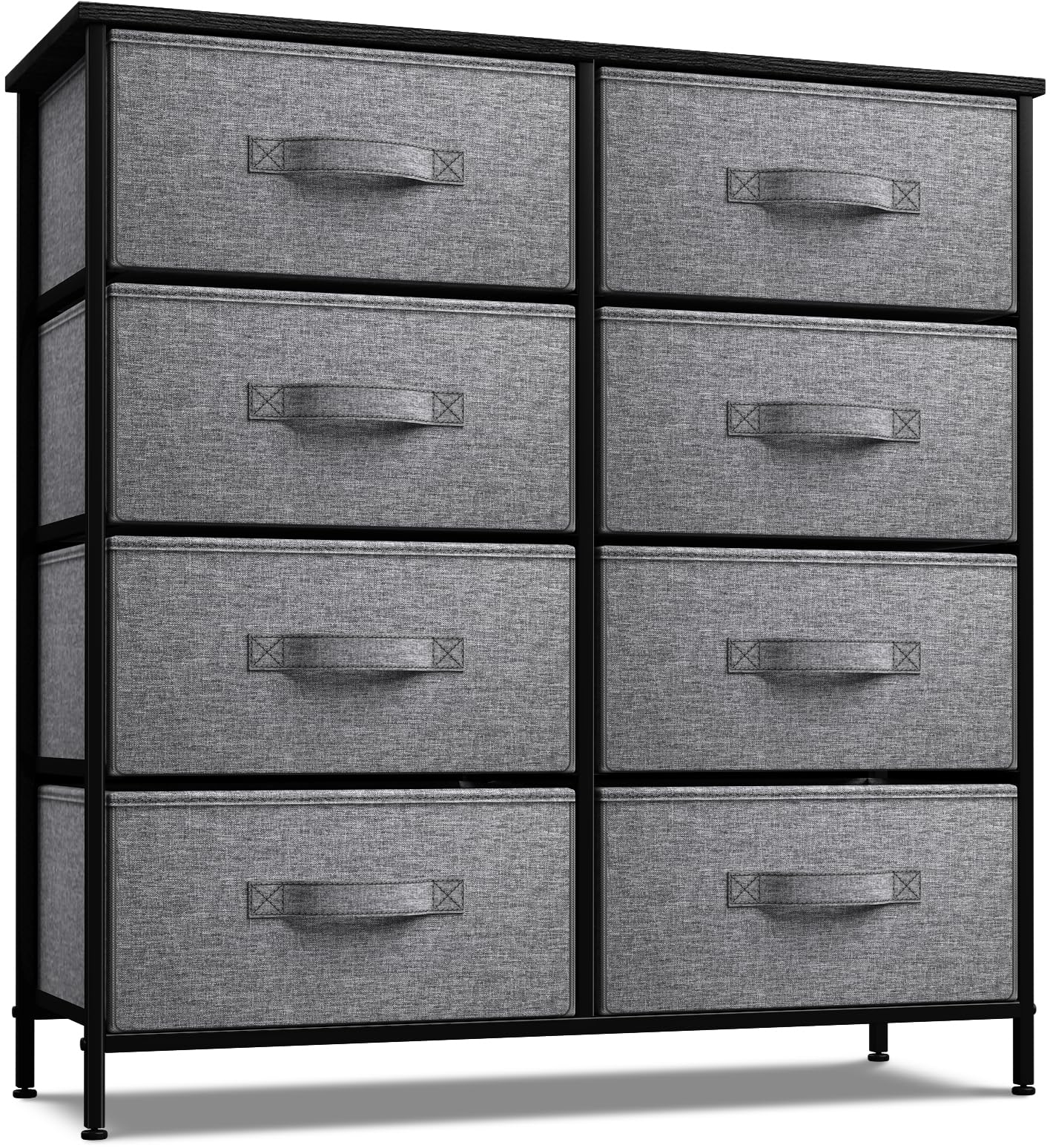 Sorbus 8-Drawer Dresser Organizer - Sturdy Steel Frame & Wood Top Storage Chest with Easy Pull Fabric Bins - Large Bedroom, Living Room, Nursery Closet Organizer for Clothes, Toys & Home Essentials