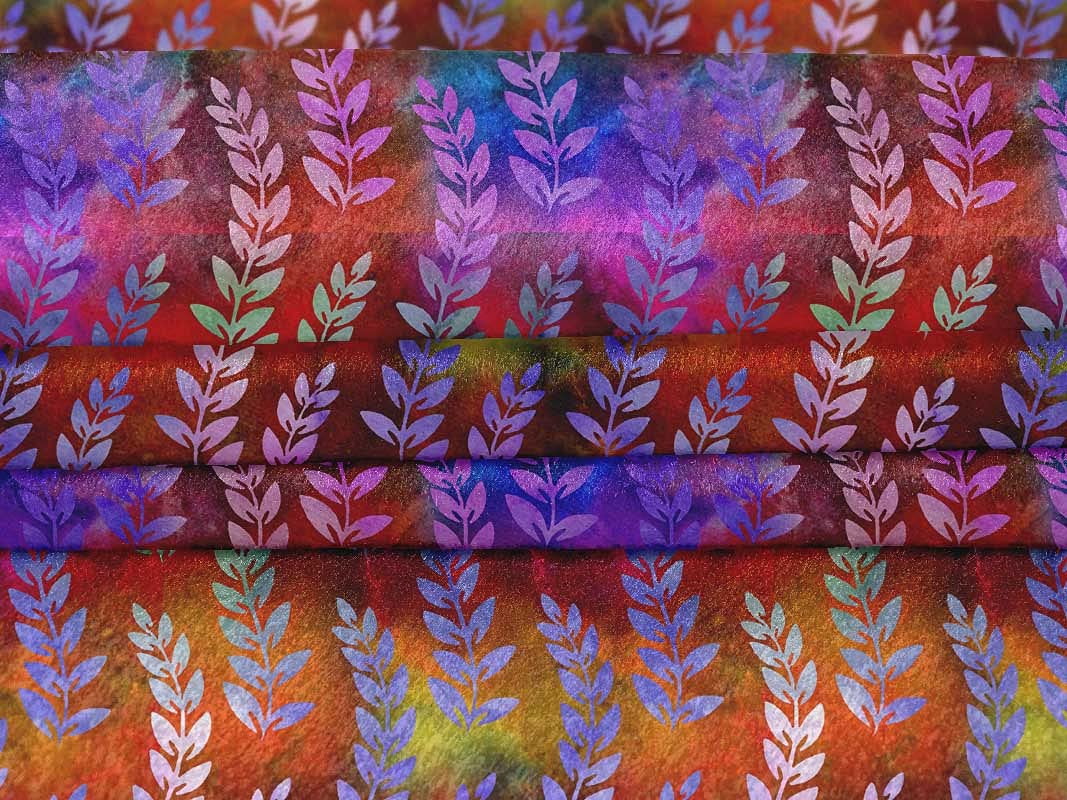 Velvet Maroon Batik Fabric by The Yard - 58