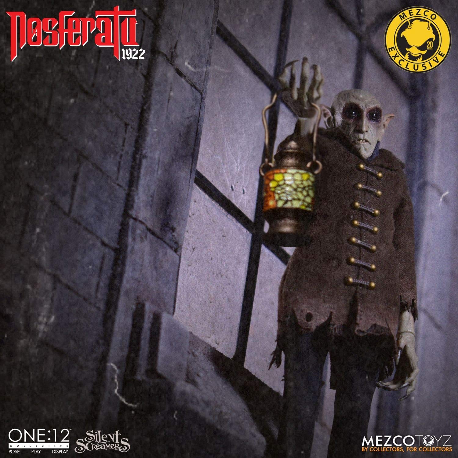 Mezco One:12 Collective Silent Screamers Nosferatu 7-Inch Highly Detailed Action Figure - Horror Movie Collectible for Display & Photography