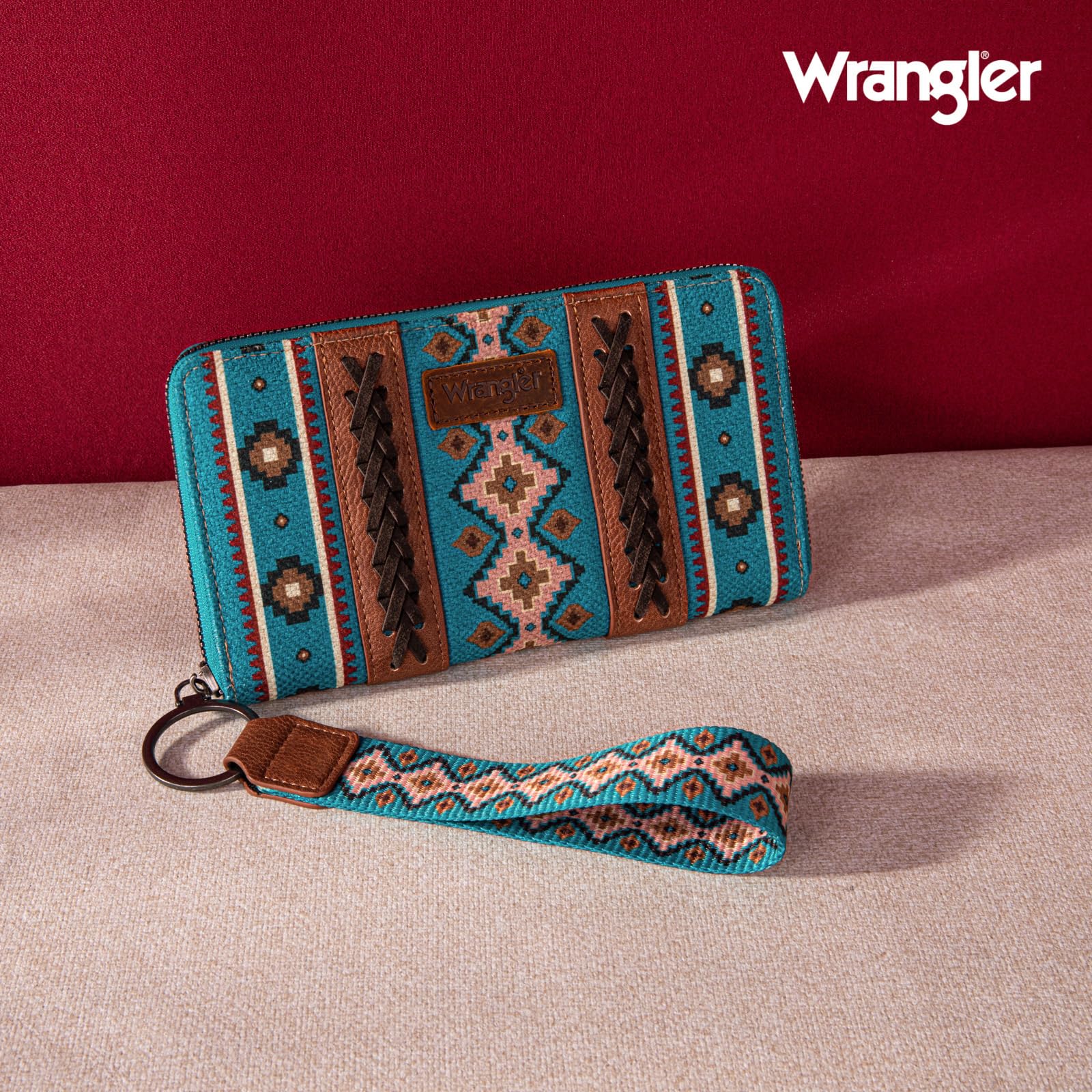 Montana Western Wristlet Wallet for Women - Boho Aztec Credit Card Holder with RFID Protection | Perfect for Travel, Concerts & Everyday Use