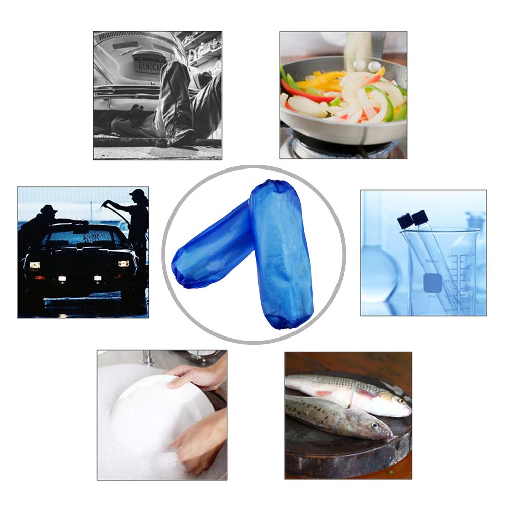 Waterproof Arm Sleeves Protector - Oilproof PVC Oversleeves for Cooking, Dish Washing, Gardening, Car Detailing & Pet Grooming - Durable Kitchen & Work Sleeve Covers for Cooking, Cleaning, Painting & Outdoor Activities
