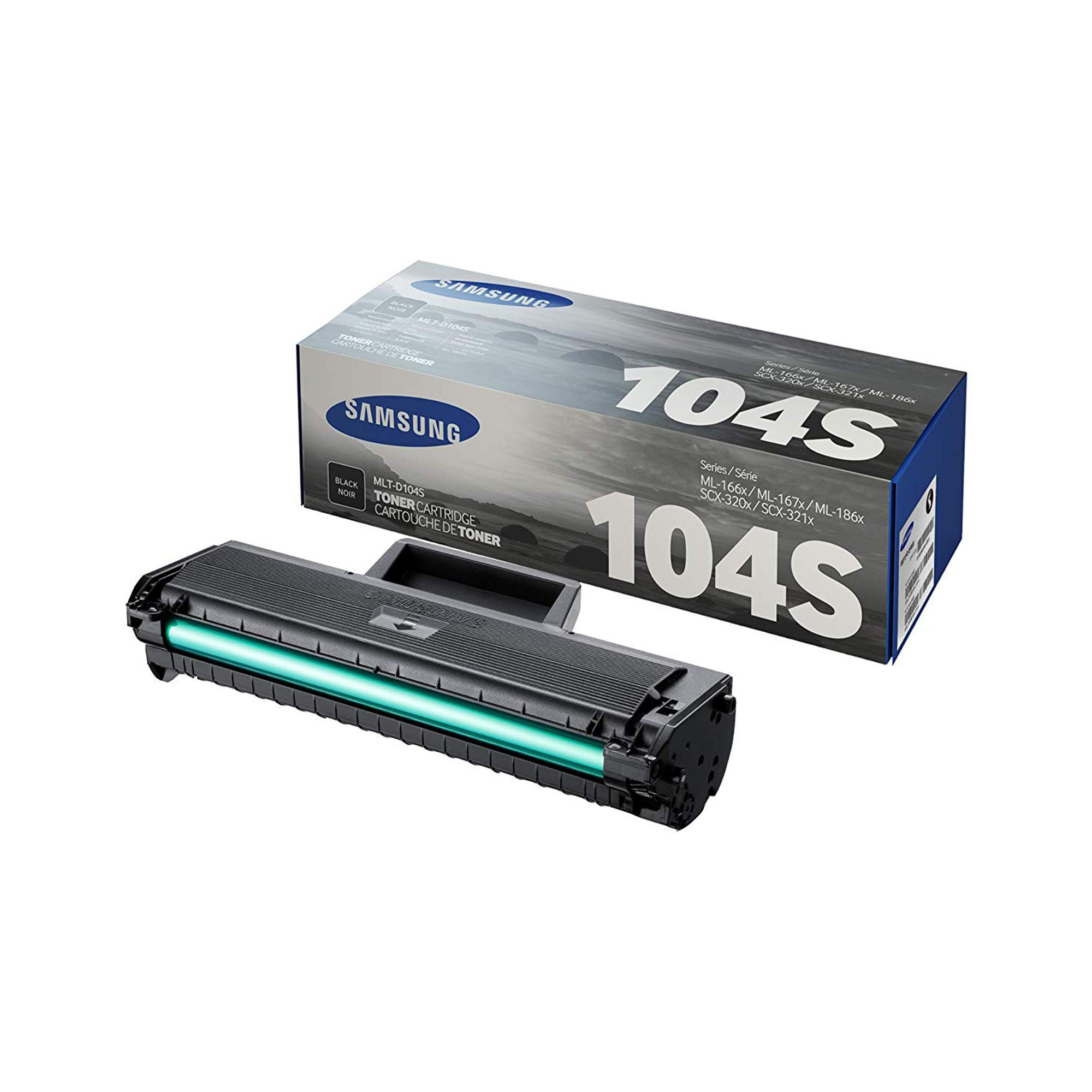 Samsung MLT-D104S/XAA Black Toner Cartridge - Compatible with Samsung Printers - High-Quality Printing for Home & Office Use