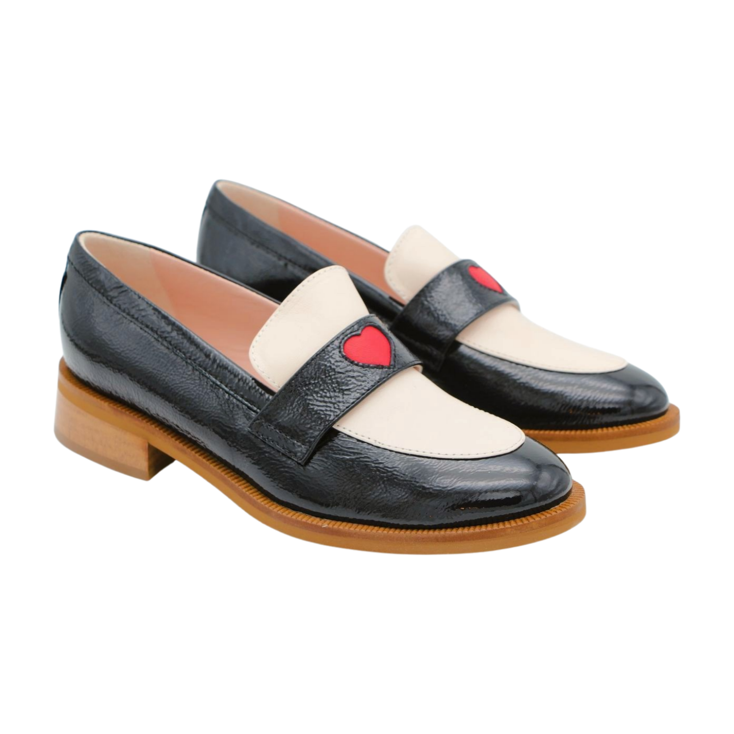MARCO MOREO Navy & Cream Patent Leather Loafers for Men - Stylish & Comfortable Dress Shoes MG1232 - Perfect for Office, Business, and Formal Occasions