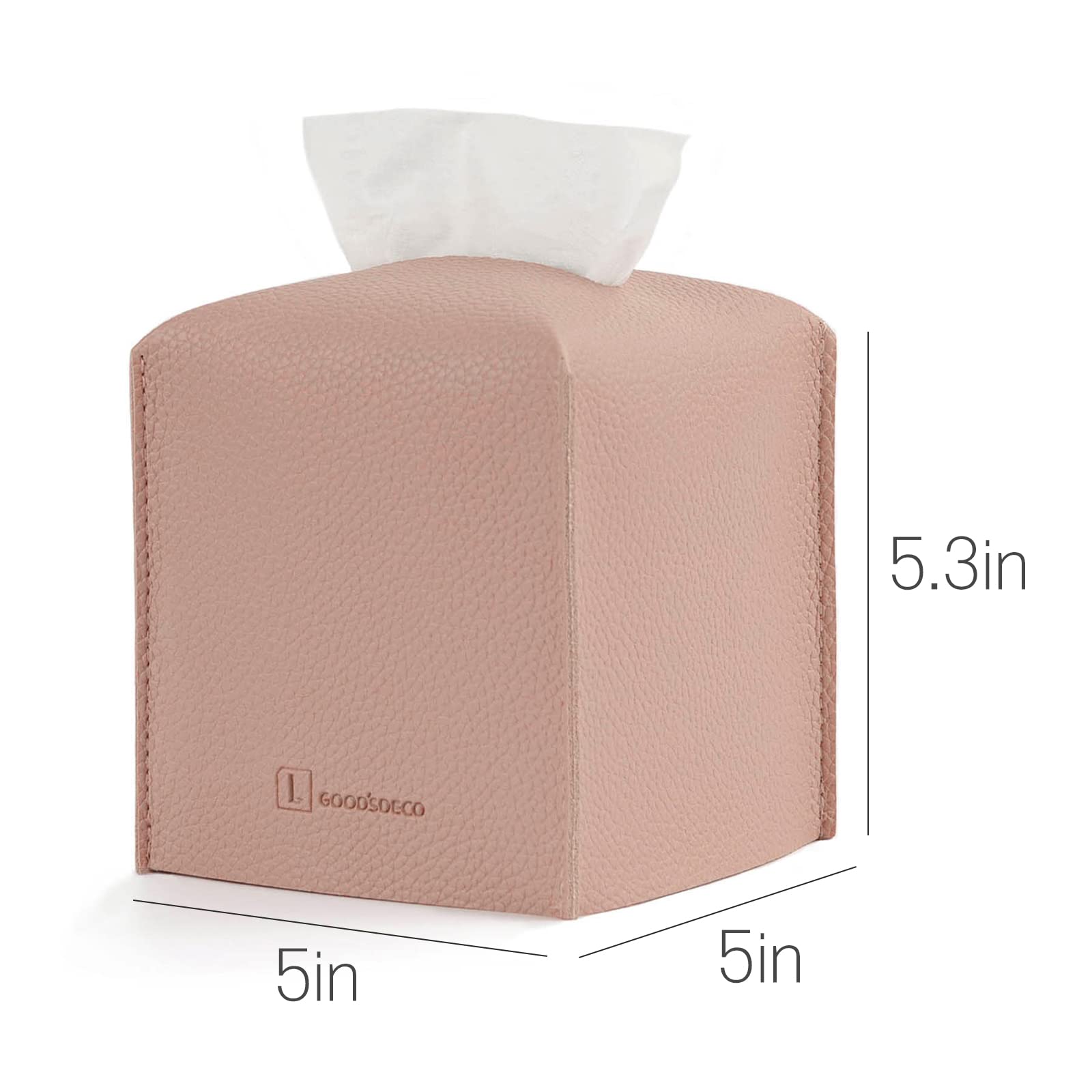 Premium PU Leather Tissue Box Cover Holder - Modern Decorative Storage Cube for Facial Tissues | Stylish Home, Office & Bathroom Vanity Organizer | Perfect for Living Room, Bedroom & Guest Bath Decor