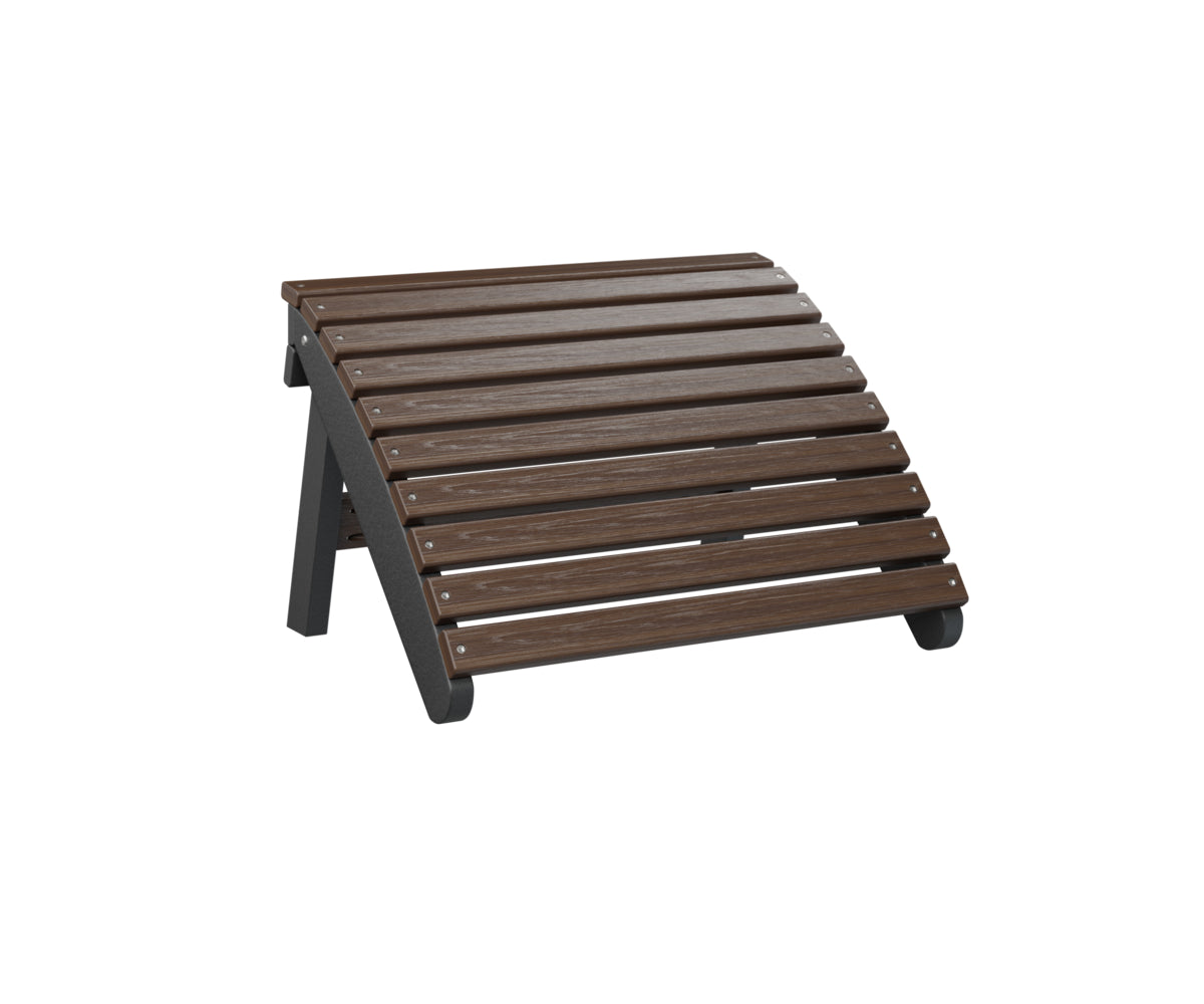 Berlin Gardens Folding Adirondack Footstool - Outdoor Patio Furniture, Portable Foot Rest for Garden, Deck, Poolside & Camping - Lightweight & Durable Design
