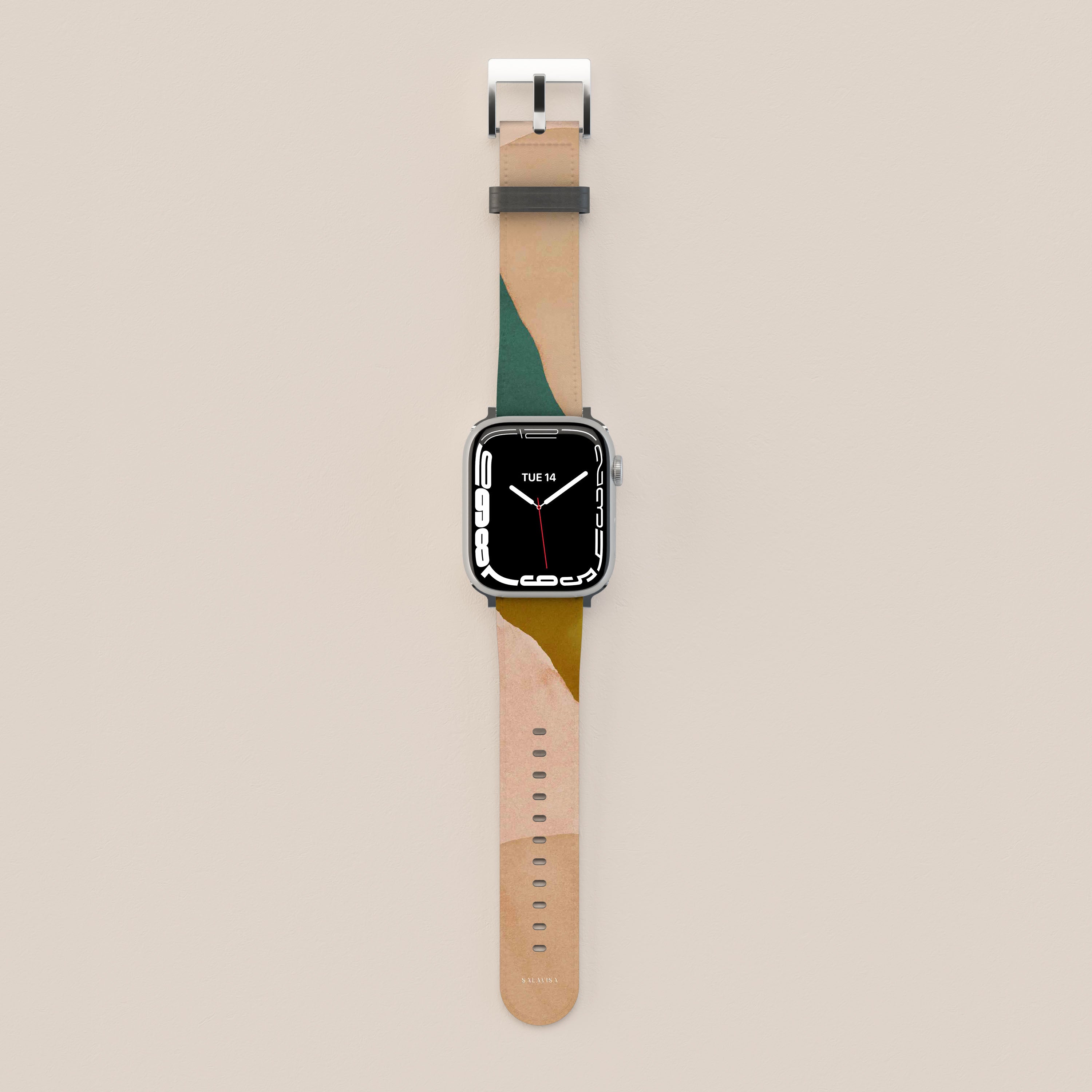 Beige Canvas Apple Watch Band - Soft & Durable Strap for Apple Watch Series 1-9 - Perfect for Workouts, Running & Everyday Wear