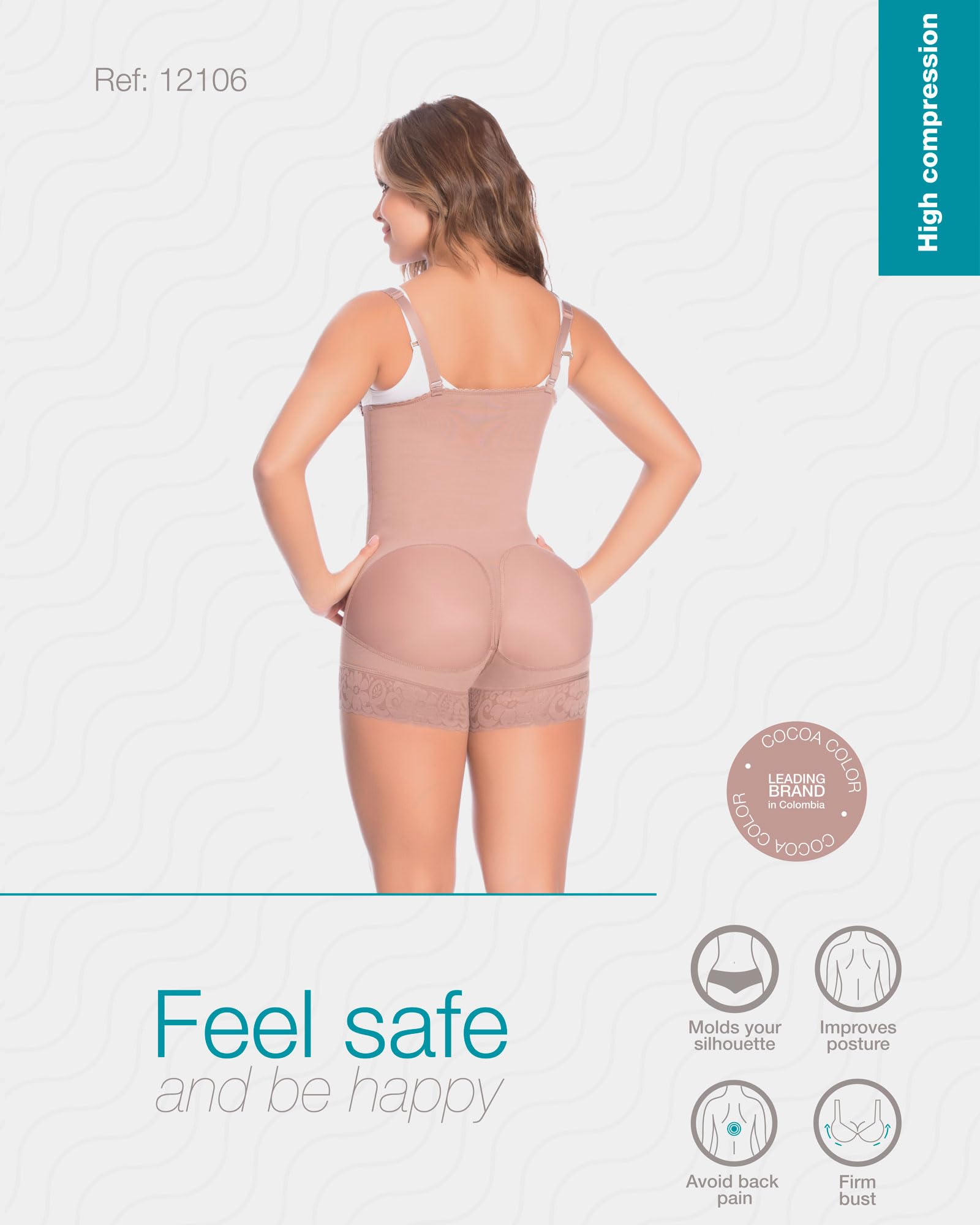 DPrada 11106 Backless Body Shaper - Colombian Post-Surgery Shapewear for Women | Seamless Tummy Control Girdle for Wedding, Special Occasions & Everyday Wear