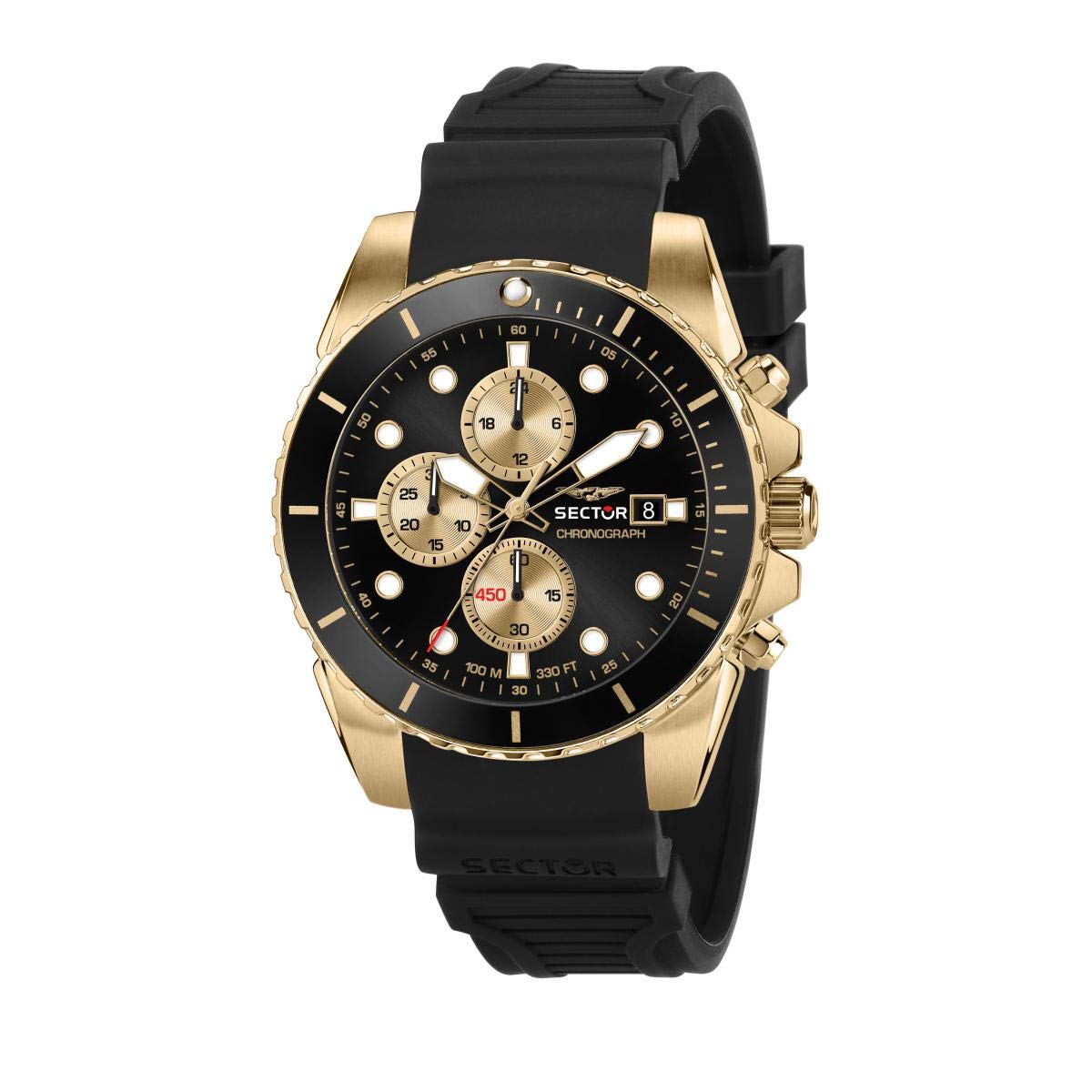SECTOR 450 43mm Men's Stainless Steel Watch - Waterproof, Durable & Stylish for Business, Casual & Outdoor Activities
