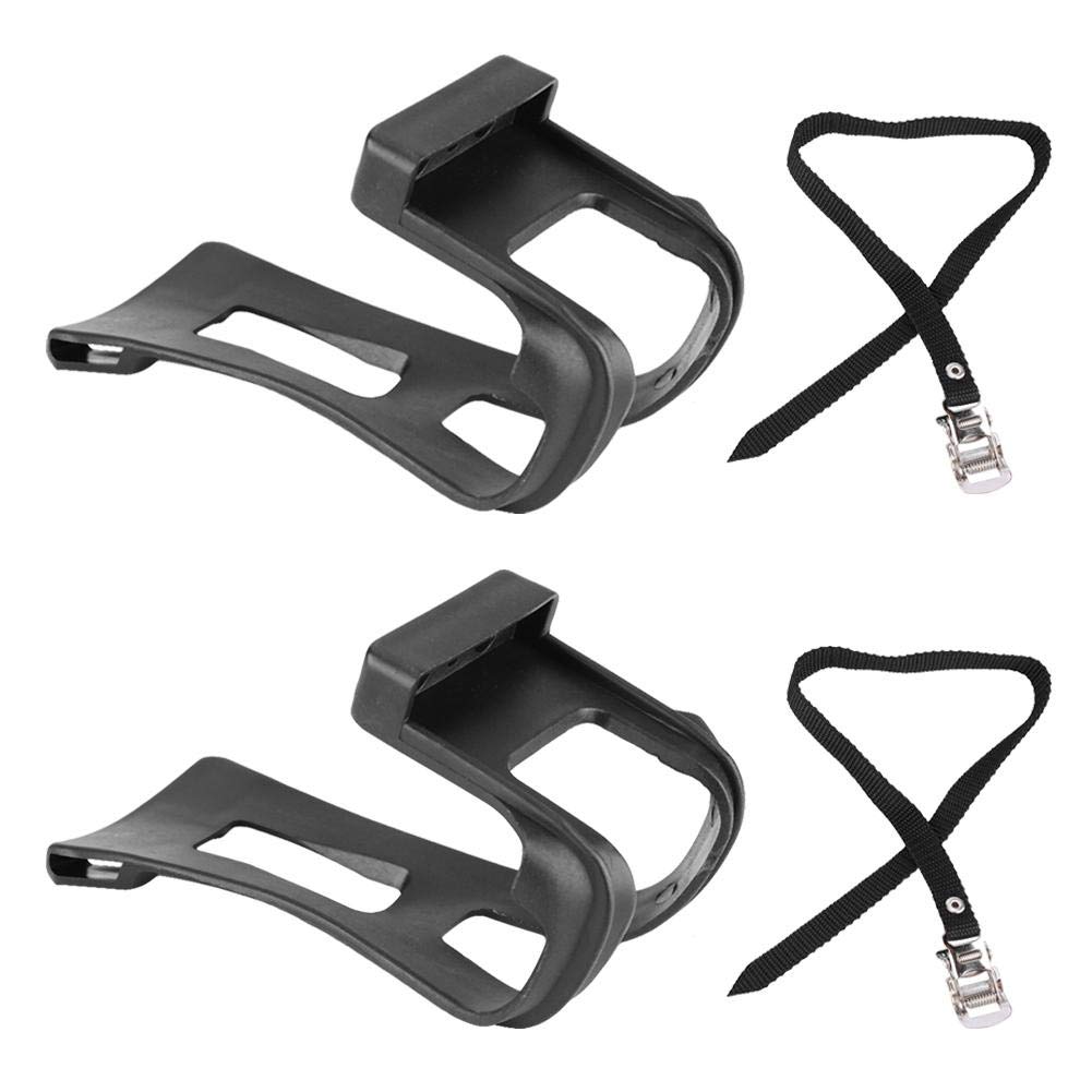 VGEBY Non-Slip Toe Clips for Bicycles - Adjustable Pedal Straps & Toe Cages for Road & Mountain Bikes - Secure Foot Positioning for Commuting, Training & Fixed Gear Cycling