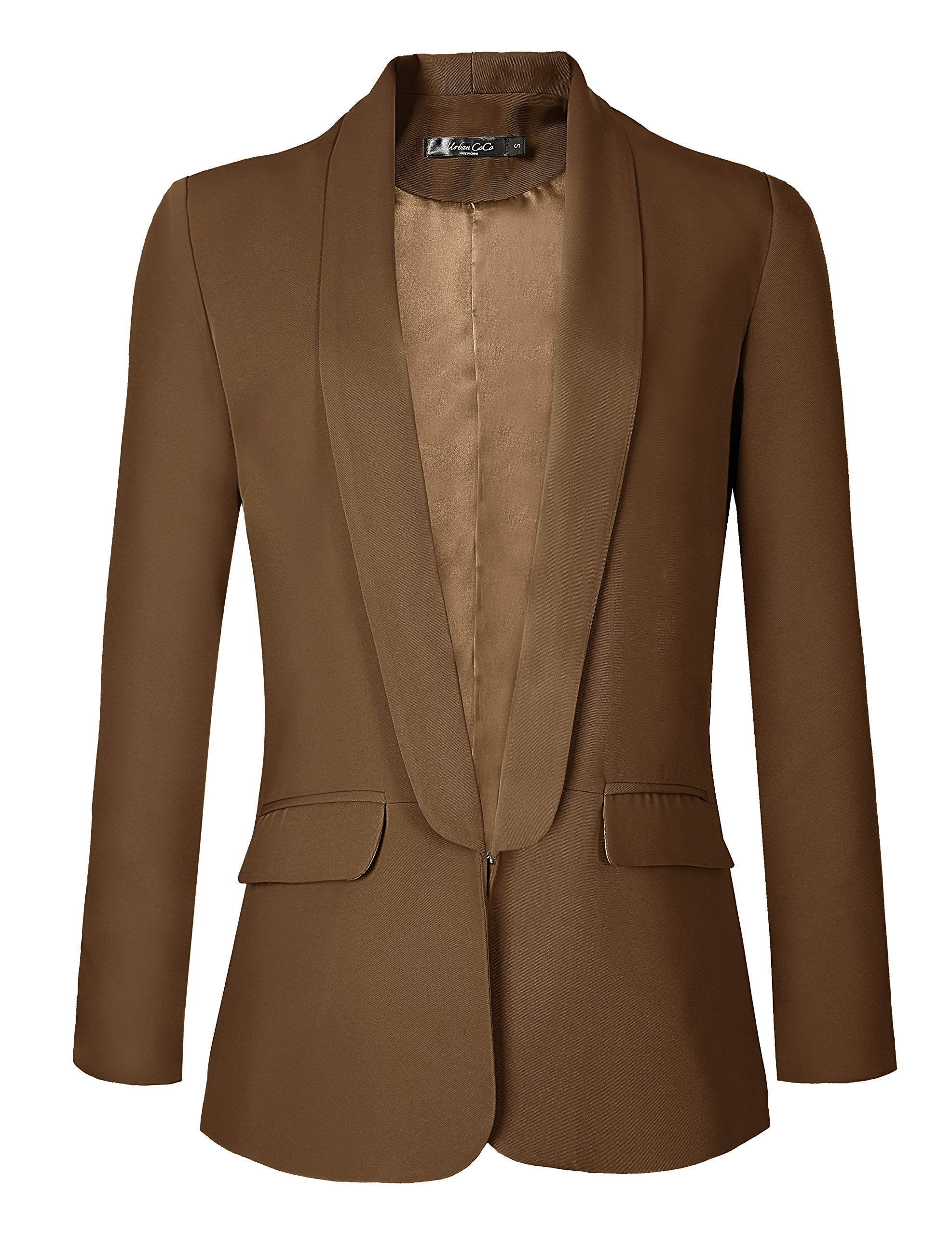 Urban CoCo Women's Office Blazer Jacket - Open Front Professional Workwear for Business, Meetings & Formal Occasions