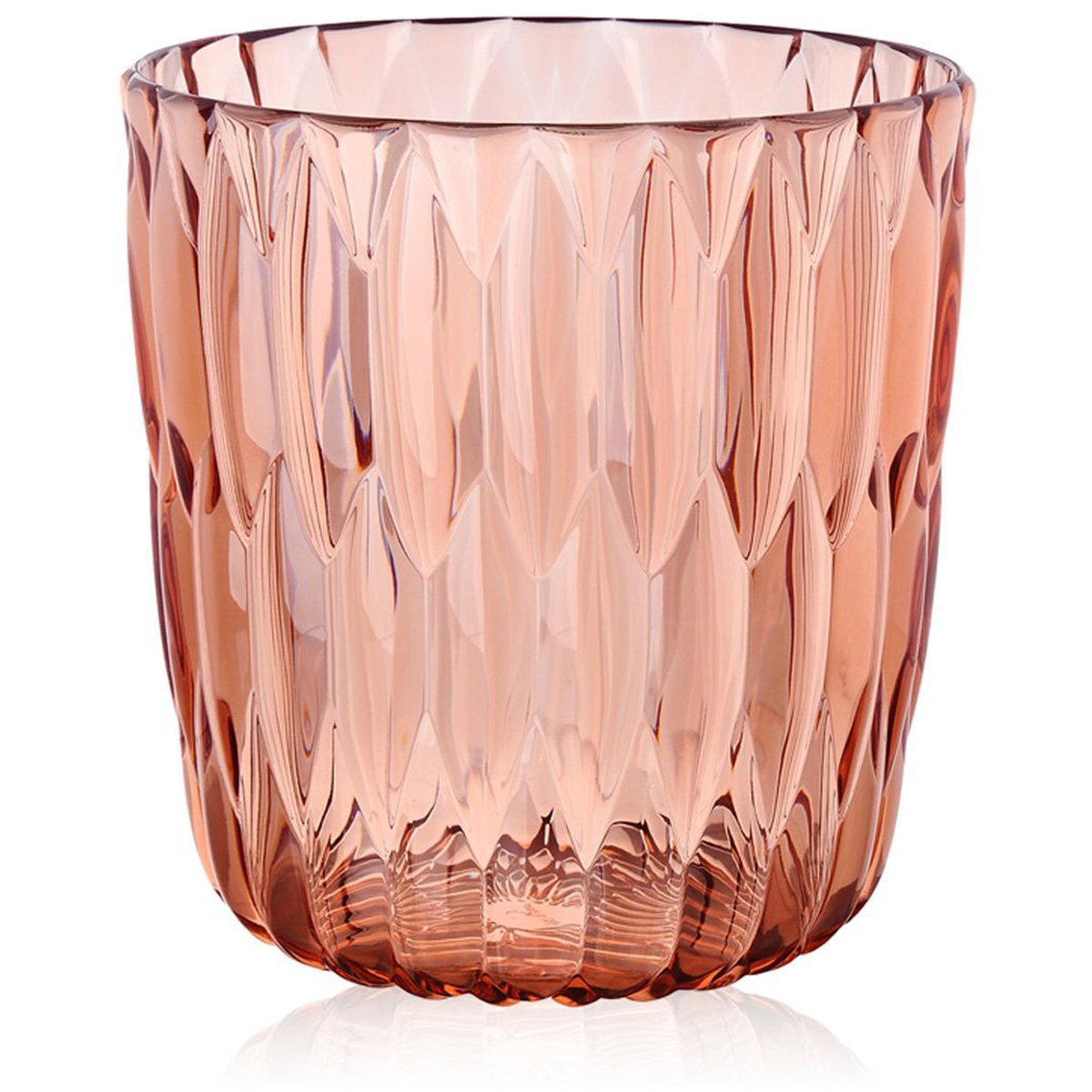 Kartell Jelly Vase by Patricia Urquiola - Set of 2 Transparent Rose Colored Modern Design Flower Vases for Home Decor, Wedding Centerpieces & Office Desk Accessories