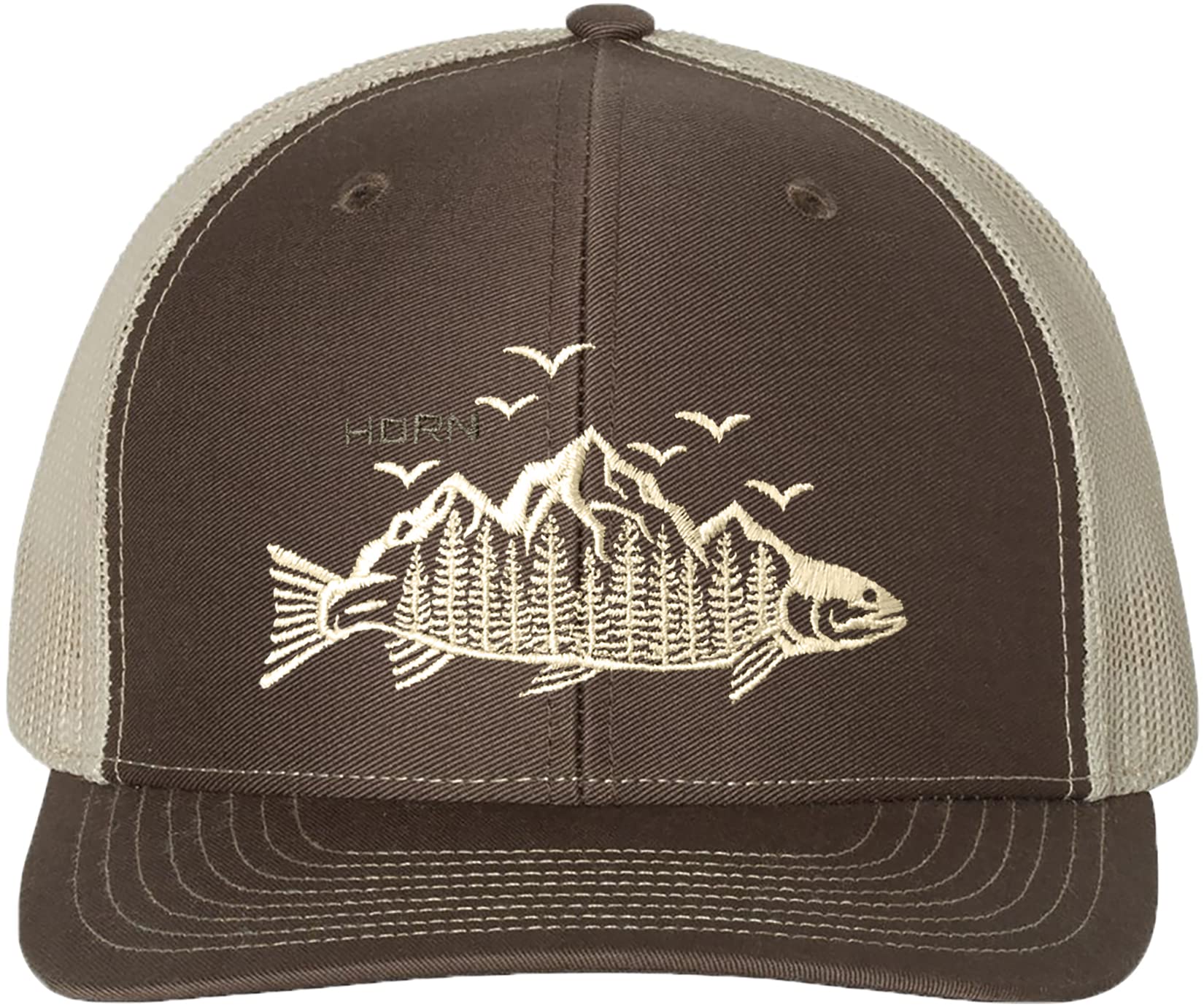 Trendy Trucker Hat - Trout Design for Outdoor Fishing & Casual Wear | Perfect for Hiking, Camping, and Summer Adventures