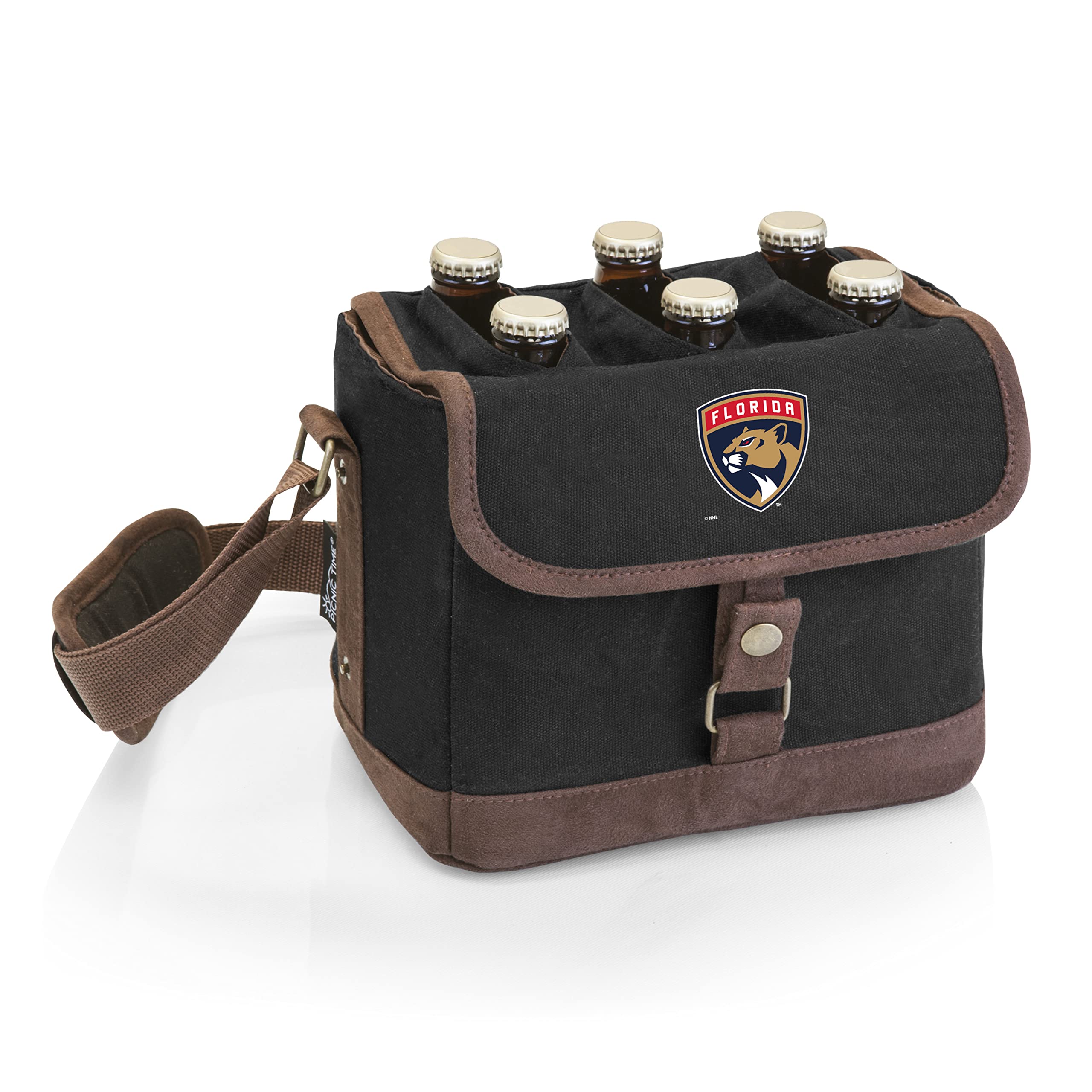 PICNIC TIME NHL Anaheim Ducks Insulated Beer Caddy Cooler Tote with Bottle Opener | Portable Beverage Carrier for Tailgating, Beach, Camping & Sports Events