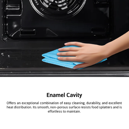EuropAce EBO6821DBK 60cm 82L Built-In Oven with Touch & Knob Controls - Perfect for Modern Kitchens, Baking, and Family Cooking