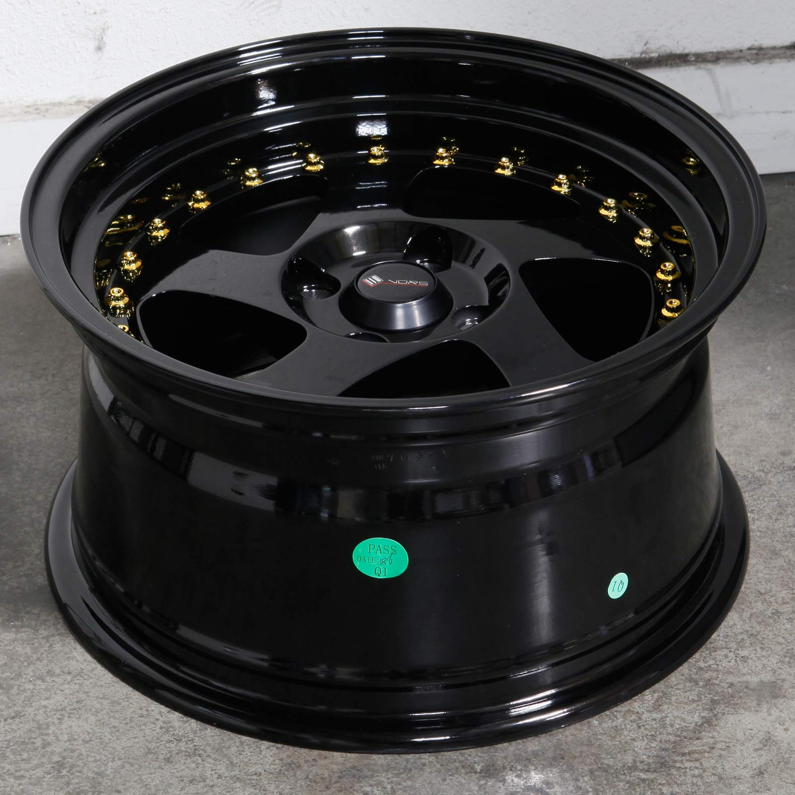 15x8 Vors VR2 4x100 20 Black Wheel Rim 73.1 Hub - High Performance Alloy Wheels for Sports Cars & Tuner Vehicles | Perfect for Racing, Street Performance & Custom Builds