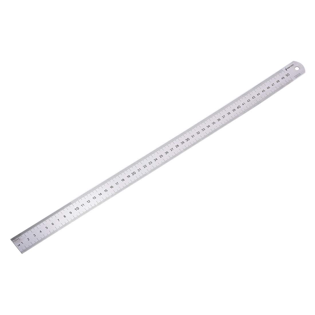 uxcell 50cm 20 Inch Stainless Steel Straight Ruler - Metric Measuring Tool with Hanging Hole for School, Office, Engineering & DIY Projects