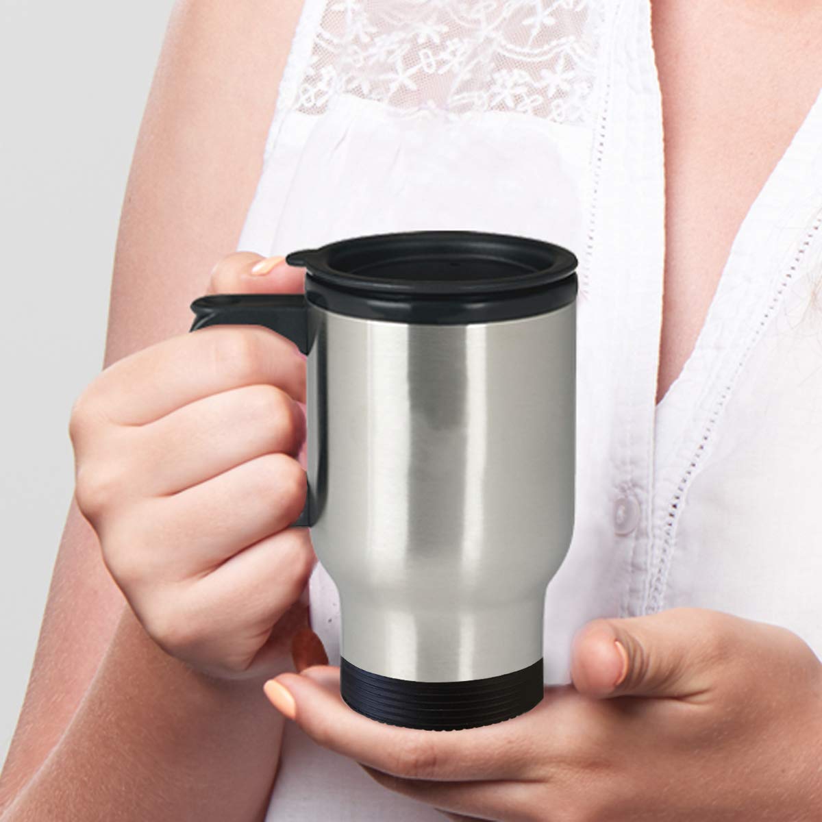 Premium 14 oz Mr & Mrs Coffee Travel Mug - Insulated Stainless Steel Coffee Cup with Leak-Proof Lid - Perfect for Commuting, Camping & Office Use