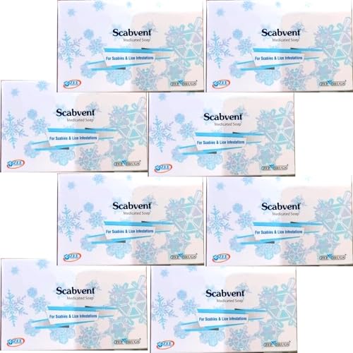 Scabvant Medicated Soap for Lice & Scabies Treatment - 6 Pack | Anti-Itch & Parasite Relief | Ideal for Home, Travel & School Use