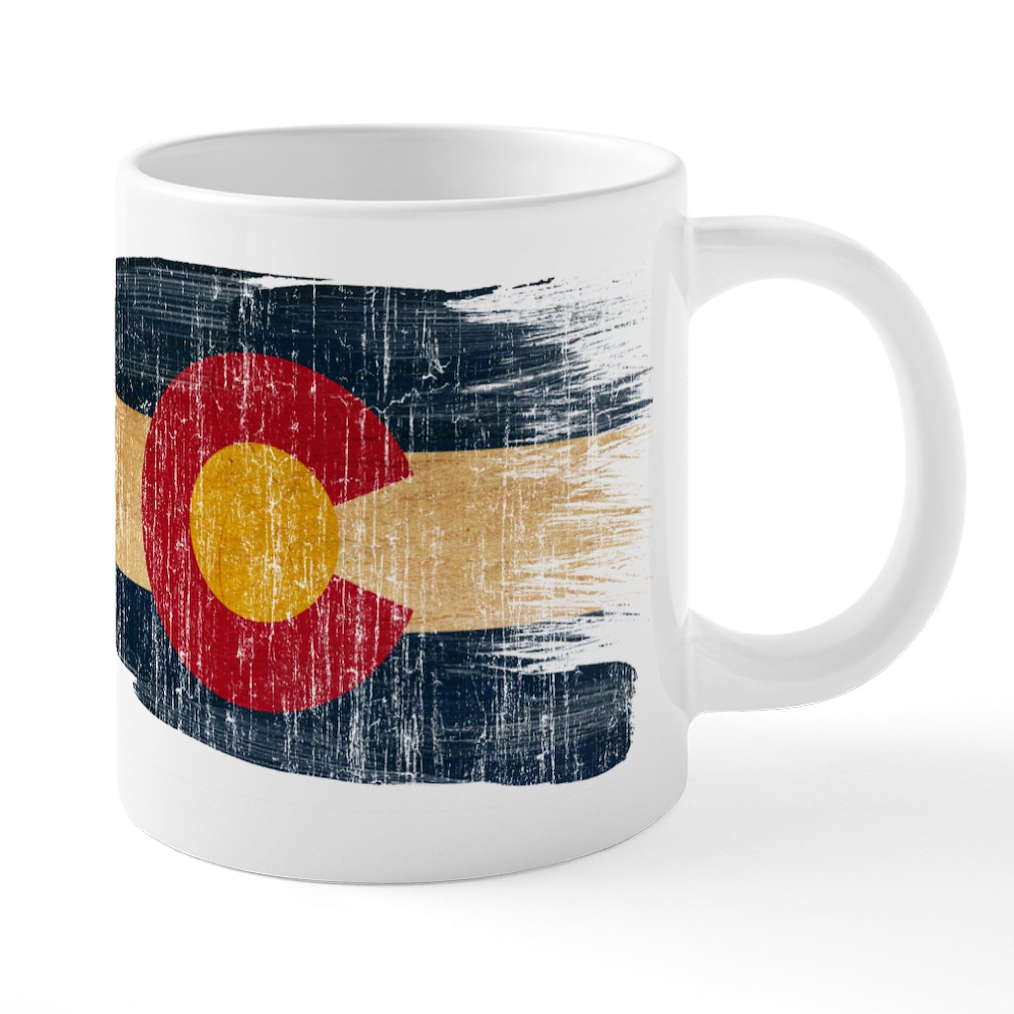 Colorado Flag Vintage Style 20 oz Ceramic Coffee Mug - Large Insulated Travel Cup for Hot & Cold Drinks - Perfect for Home, Office, Camping & Gifts