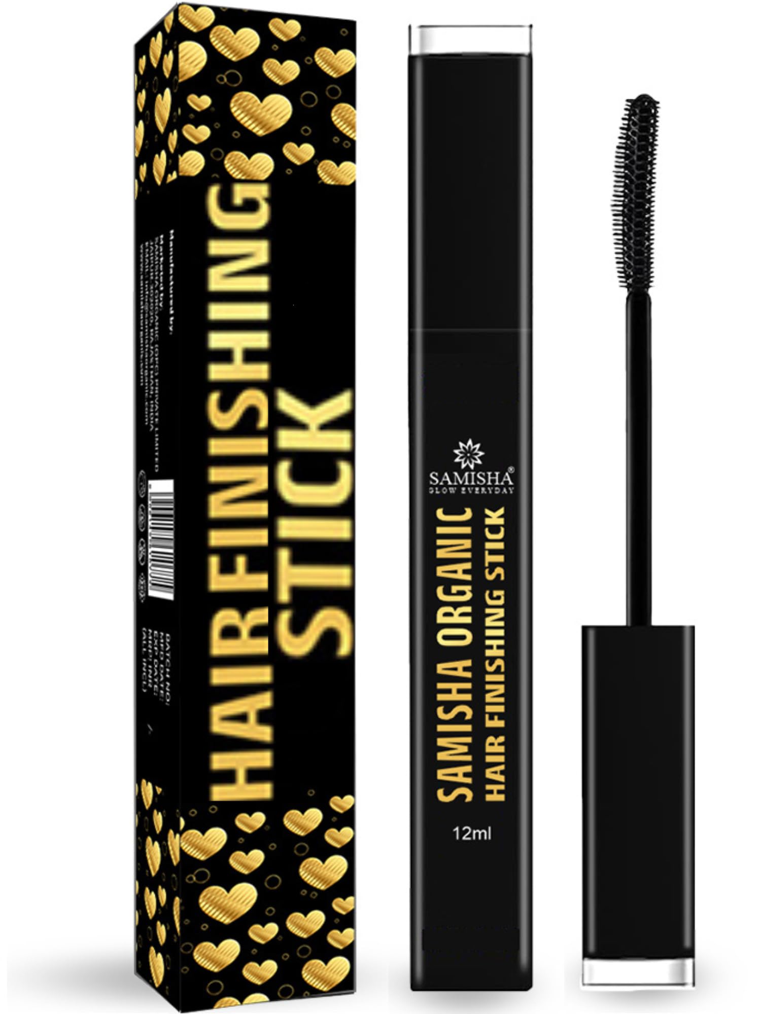 Hair Finishing Stick Gel for Frizzy Hair - No White Residue, Strong Hold Styling Wax for Women & Men - Perfect for Taming Flyaways, Smoothing Edges & Updos (Pack of 1)