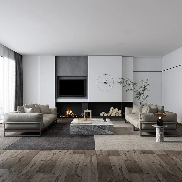 Italian Style Minimalist Marble Coffee Table - Modern Living Room Centerpiece for Small Spaces & Home Decor | Perfect for Apartments, Condos & Office Waiting Areas