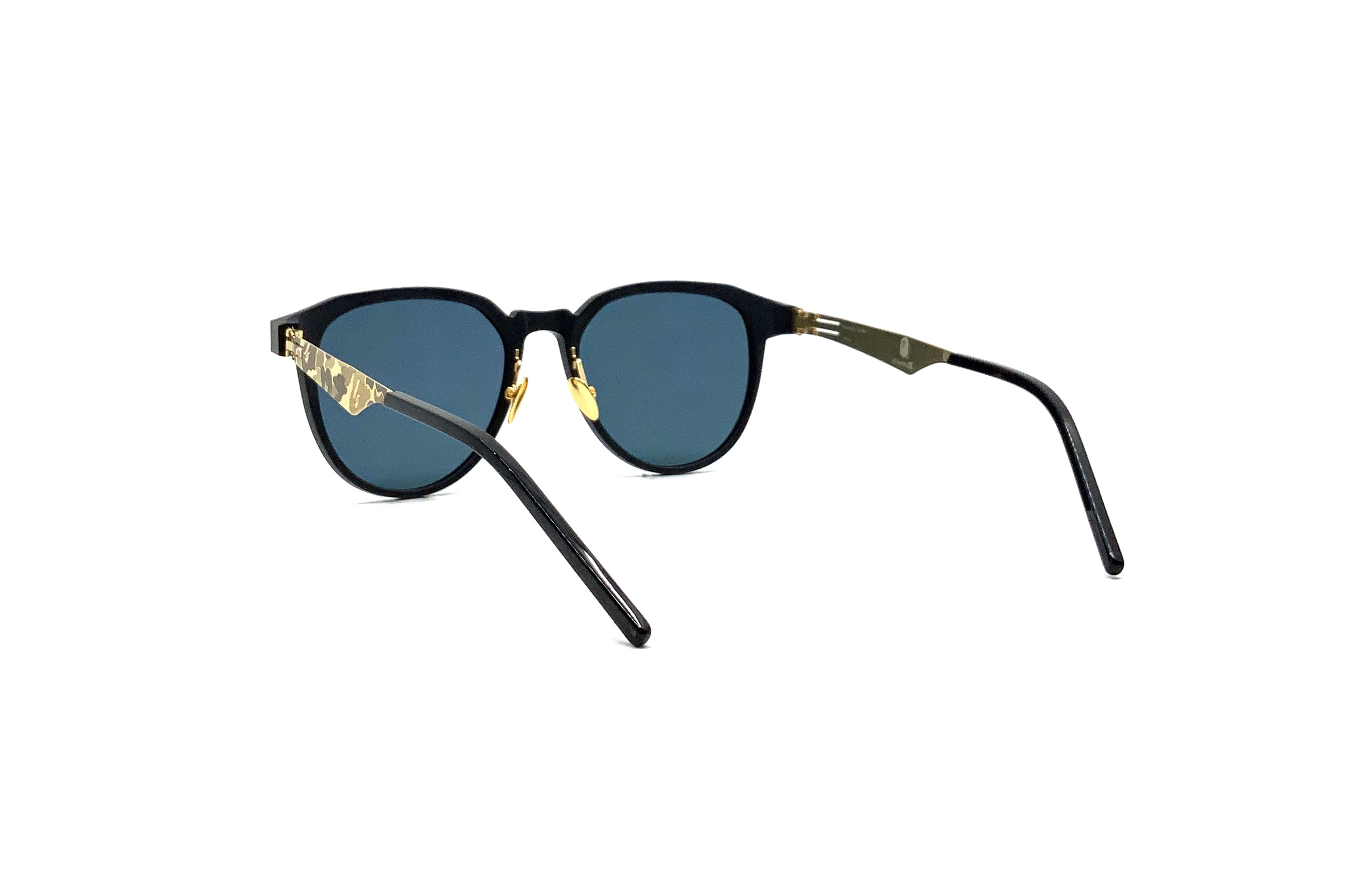 Bape x ic! berlin Iba 005 Sunglasses - Sun Gold Frame Fashion Eyewear for Men & Women - Perfect for Streetwear, Urban Fashion & Daily Wear