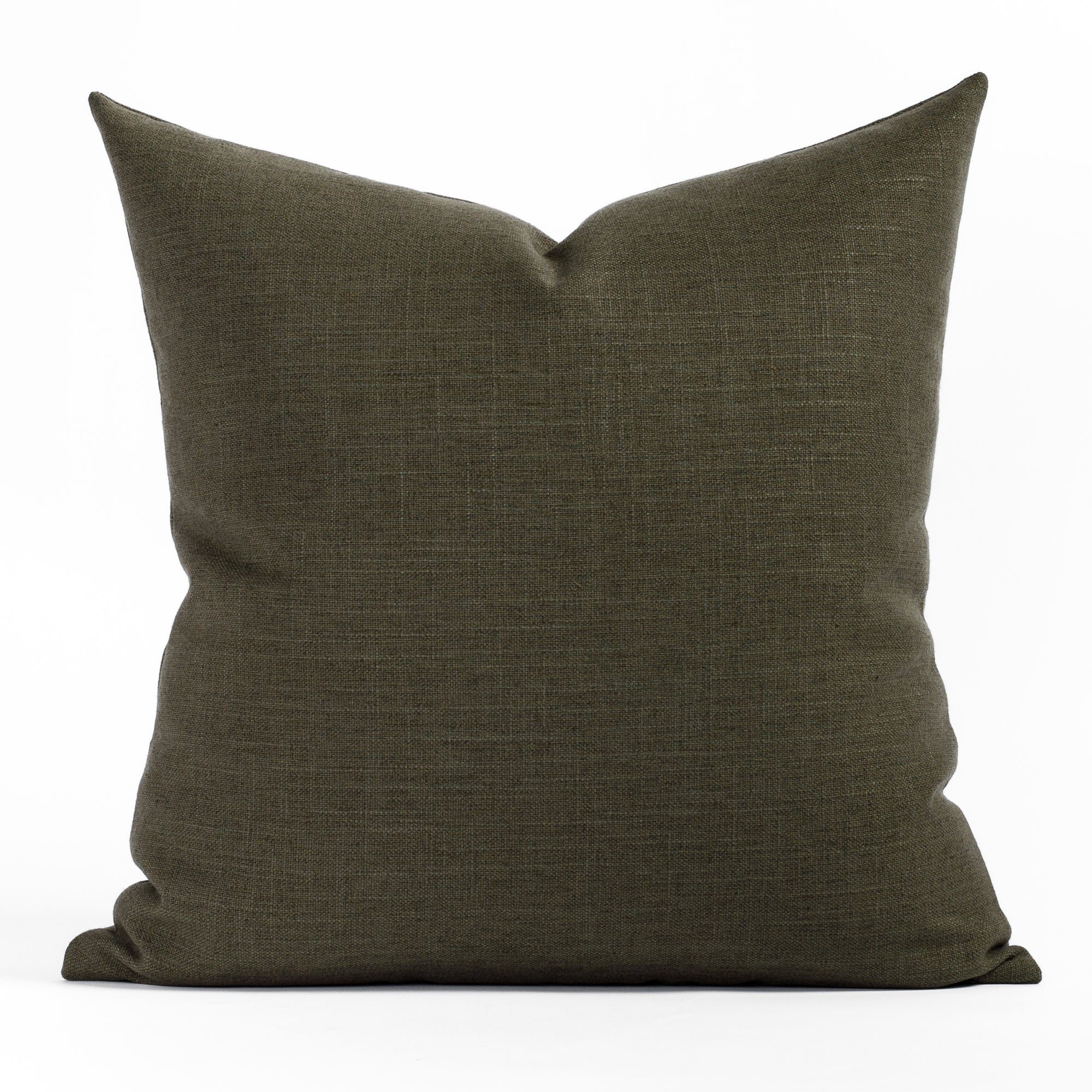 Lincoln 22x22 Inch Decorative Throw Pillow Cover - Soft Moss Green Square Cushion for Sofa, Bed, Living Room & Home Decor