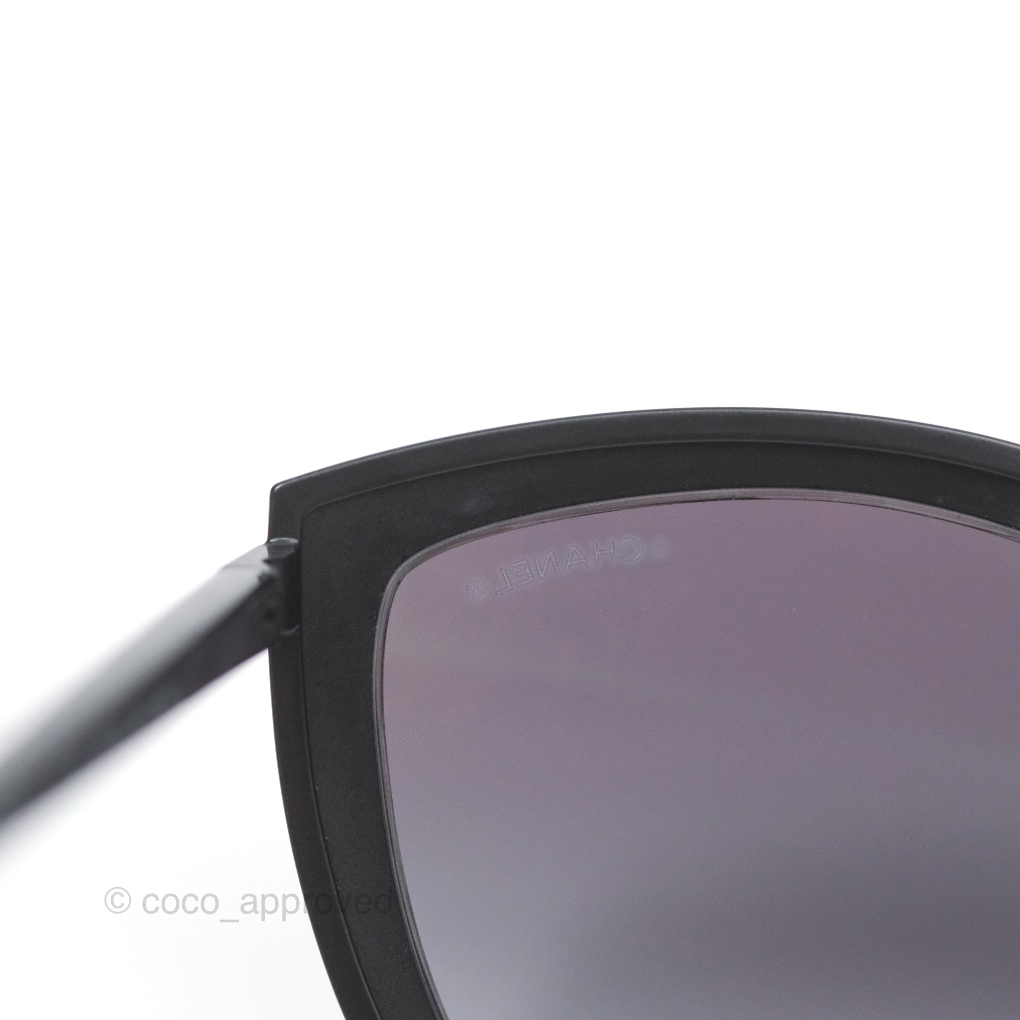 Chanel Cat Eye Sunglasses for Women - Matte Black UV Protection Fashion Shades - Perfect for Beach, Driving & Outdoor Activities