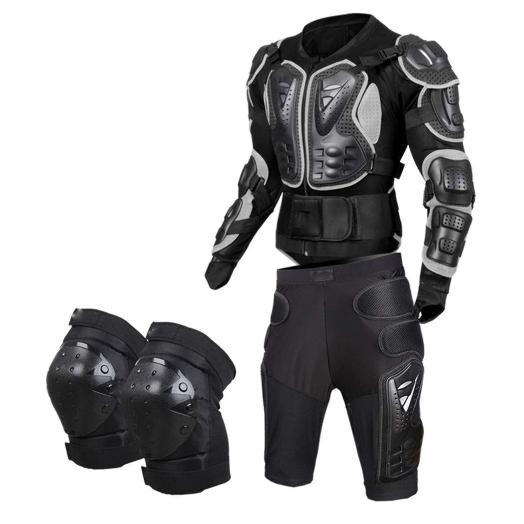 Motorcycle Full Body Armor Set - CE Certified Protective Jacket, Shorts, Knee Pads & Gloves for Off-Road & Street Riding - Impact Protection Gear for Motocross, ATV & Adventure Biking