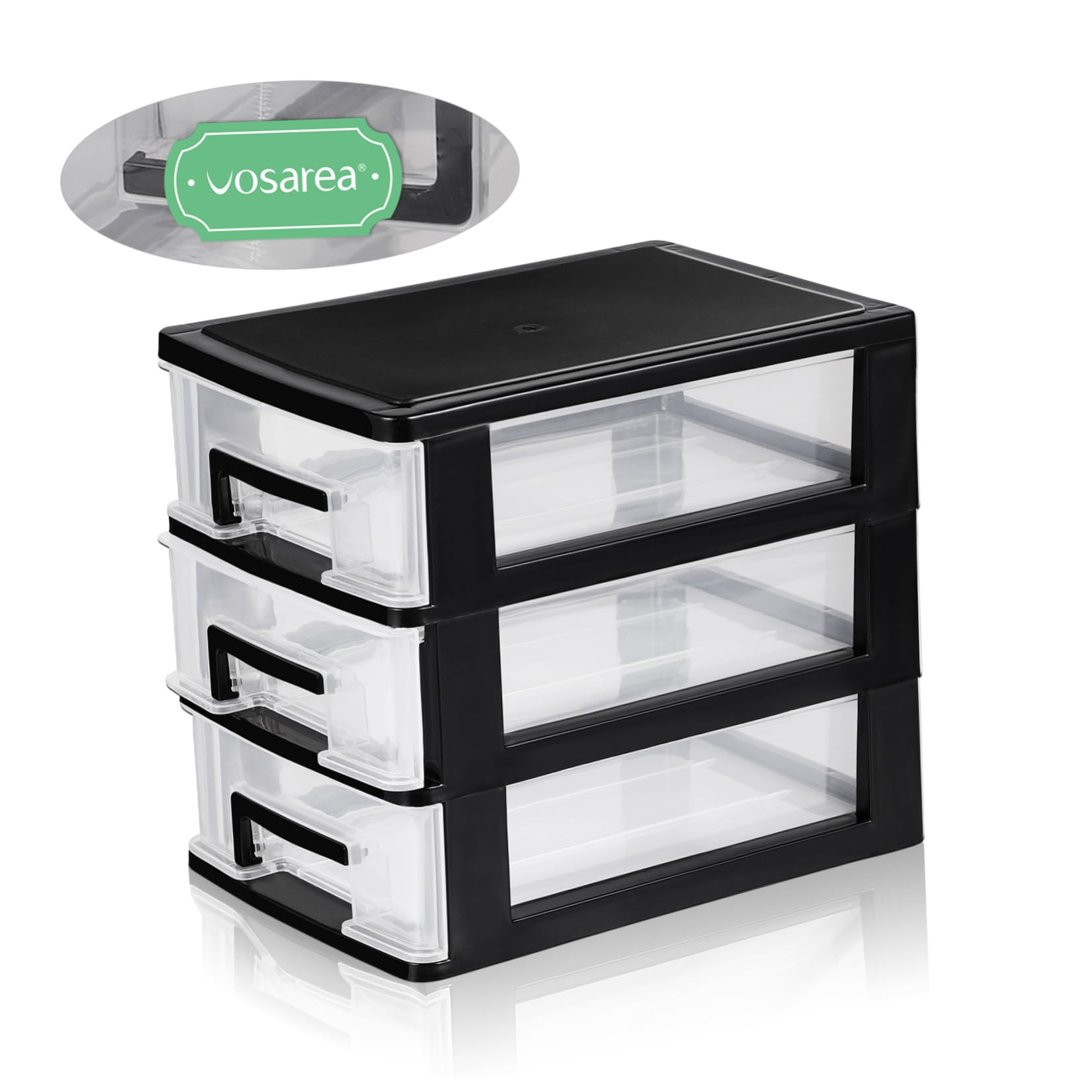 VOSAREA Desktop Storage Organizer with Multi-Layer Drawers - Office & Home Organization Solution for Stationery, Makeup, Crafts & Small Accessories