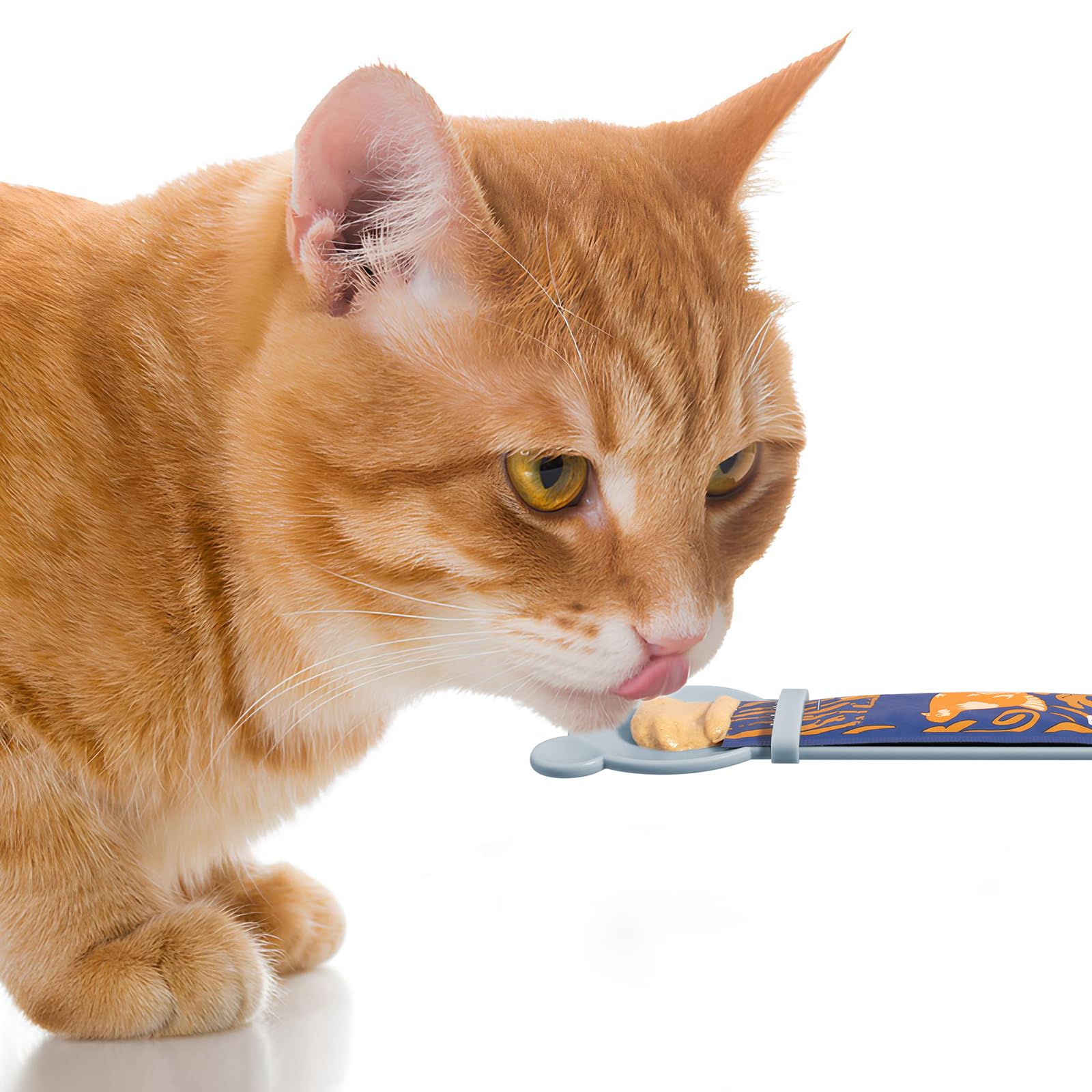 Cat Treat Squeeze Spoon Dispenser - Multifunctional Lickable Wet Cat Food Dispenser for Liquid Snacks, Feeding & Storage | Easy-Hanging Cat Food Spoon for Travel, Training & Grooming