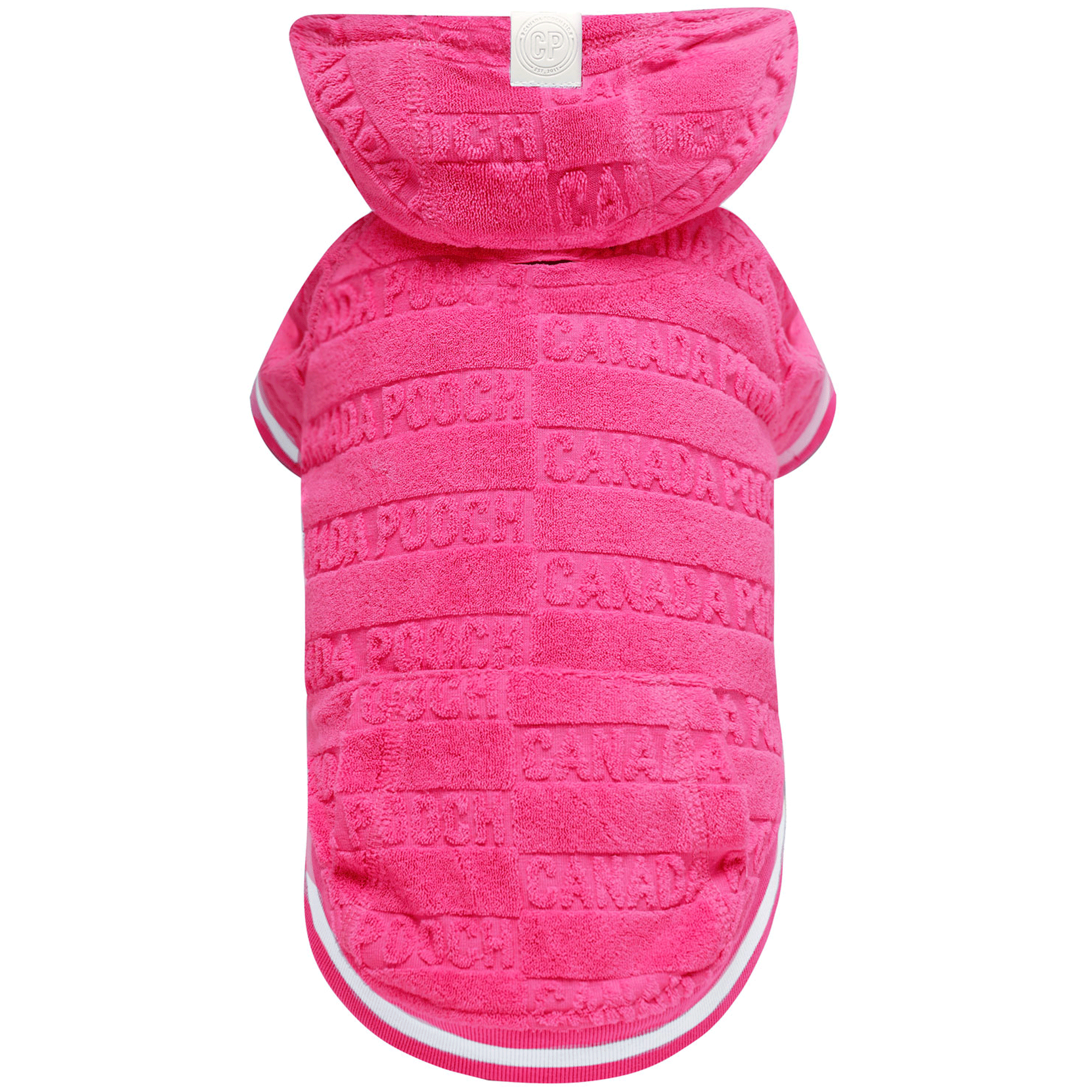 Canada Pooch Beach Bum Towel Hoodie for Dogs - Pink Dog Hooded Towel for Swimming, Bath & Outdoor Adventures - Quick Dry Pet Wear for Beach, Pool & Travel