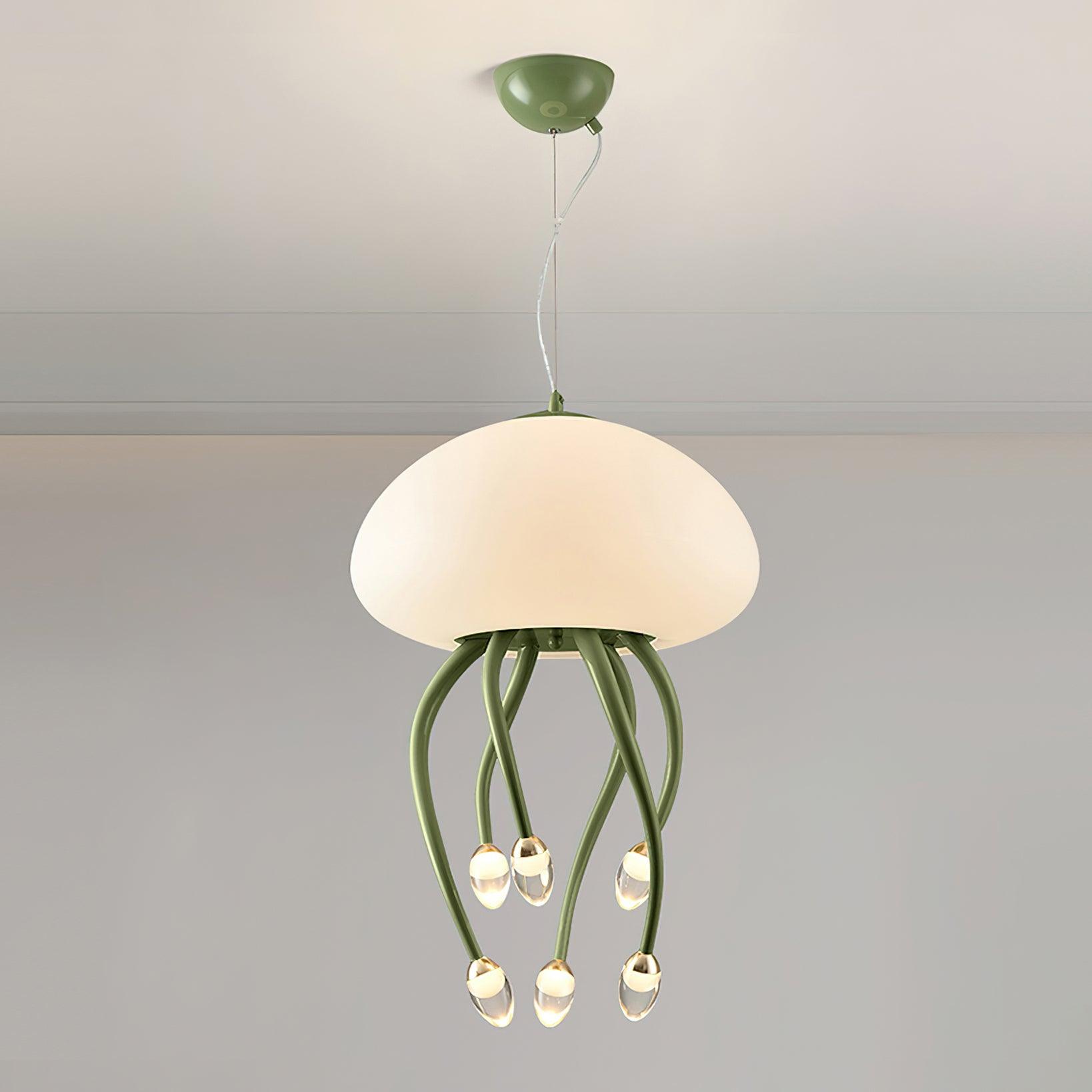 Elegant Jellyfish Pendant Lamp - Modern Glass Ceiling Light Fixture for Living Room, Bedroom & Dining Room Decor
