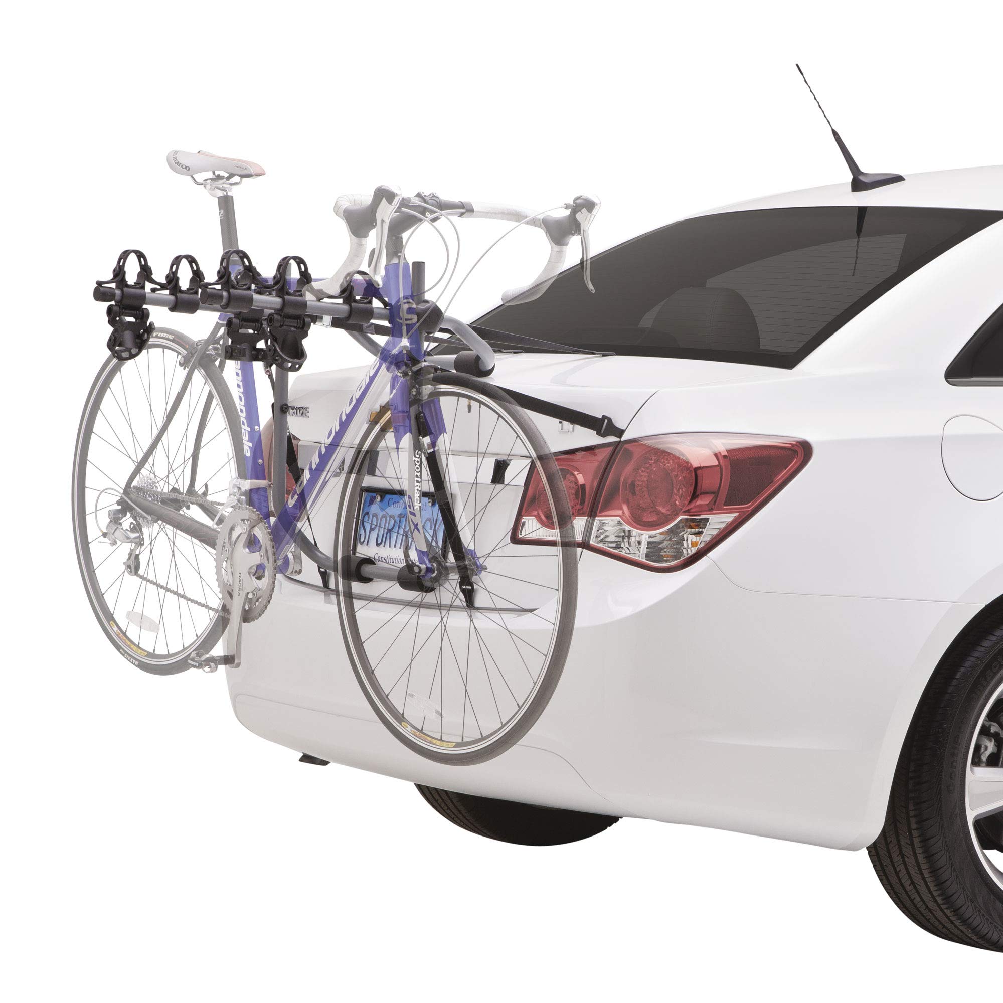 SportRack Pursuit Anti-Sway Trunk Mount Bike Rack - 2-Bike Carrier for Cars & SUVs - Secure Transport for Road Trips & Outdoor Adventures