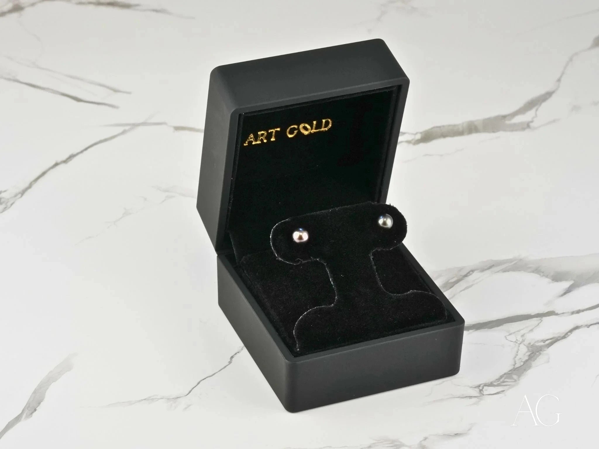 18K Gold Black Pearl Stud Earrings for Women - Midnight Elegance Jewelry Gift for Birthday, Anniversary & Special Occasions