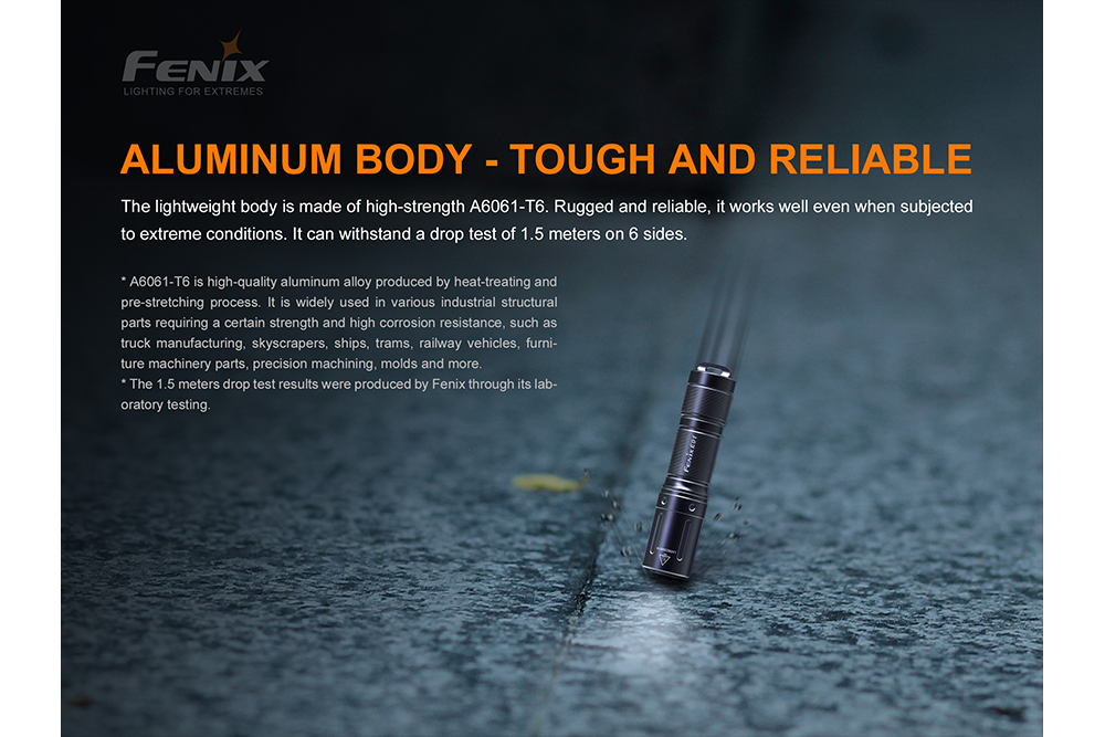 Fenix E01 V2.0 Ultra-Bright AAA LED Flashlight - Compact, Waterproof & Durable for Camping, Hiking, Emergency & Everyday Carry (EDC)