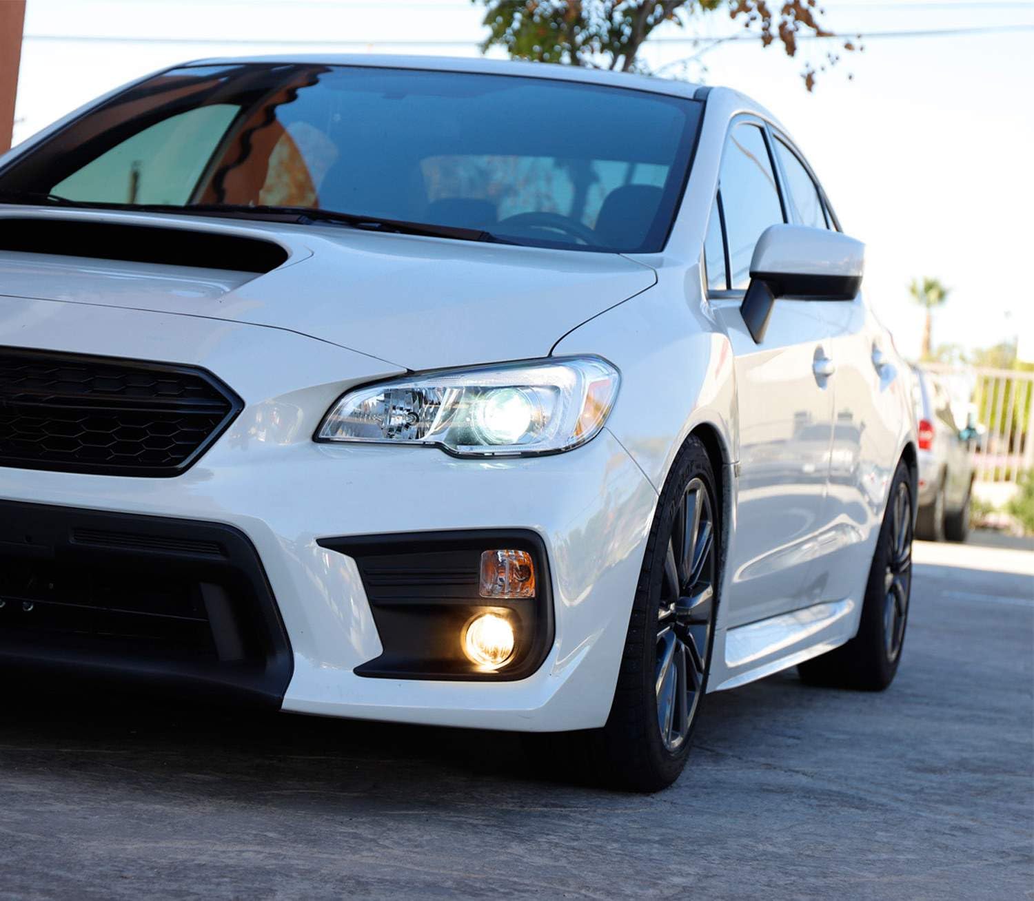 iJDMTOY Clear Lens Complete Fog Light Kit with Bezel Covers & Wiring Harness for 2018-2023 Subaru WRX/STI - Left/Right Driver Passenger Side, On-Off Switch - Perfect for Night Driving & Off-Road Adventures
