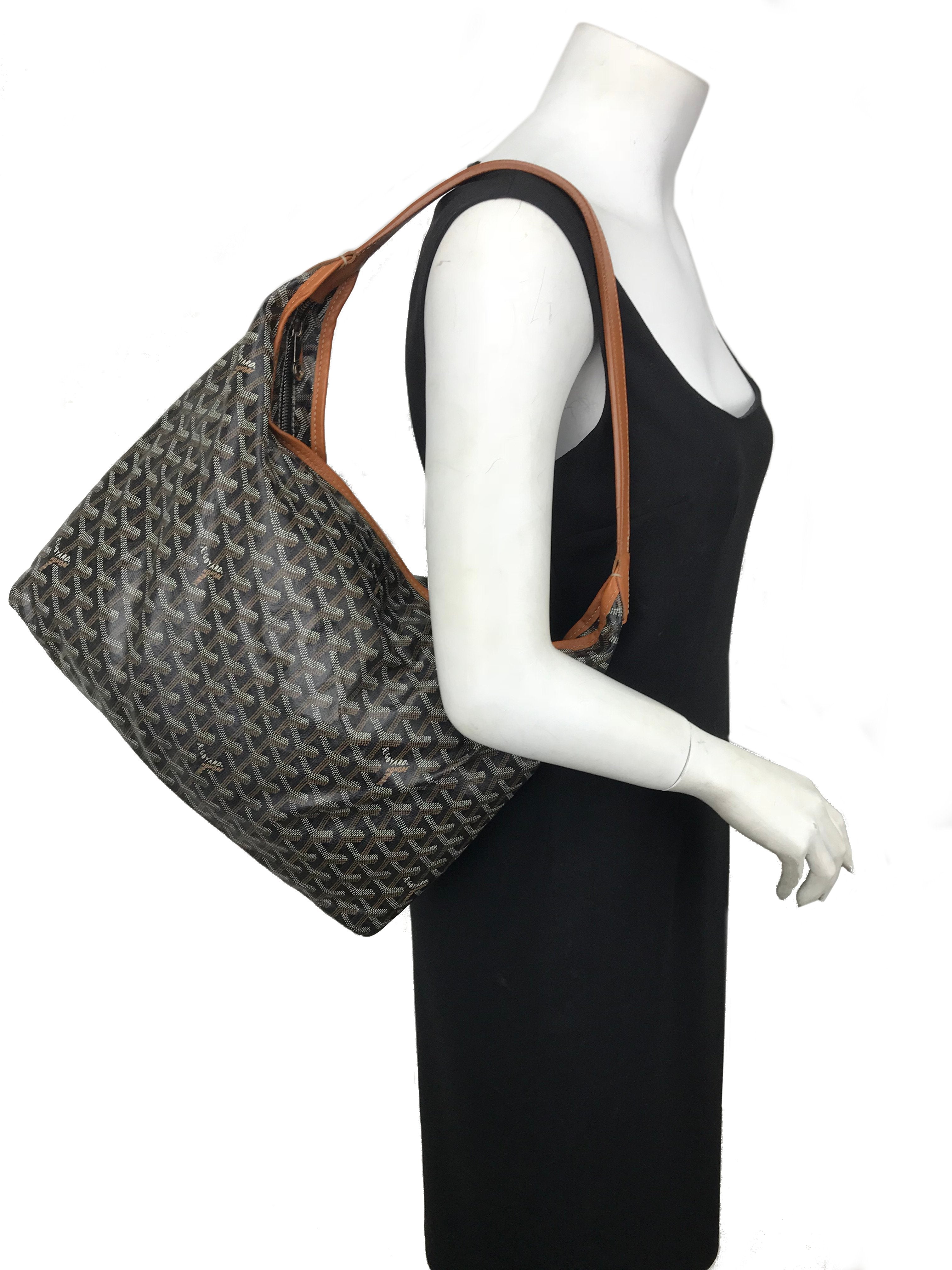 Goyard Chevron Fidji Zip Hobo Bag - Luxury Leather Shoulder Handbag for Women | Perfect for Work, Travel & Everyday Use