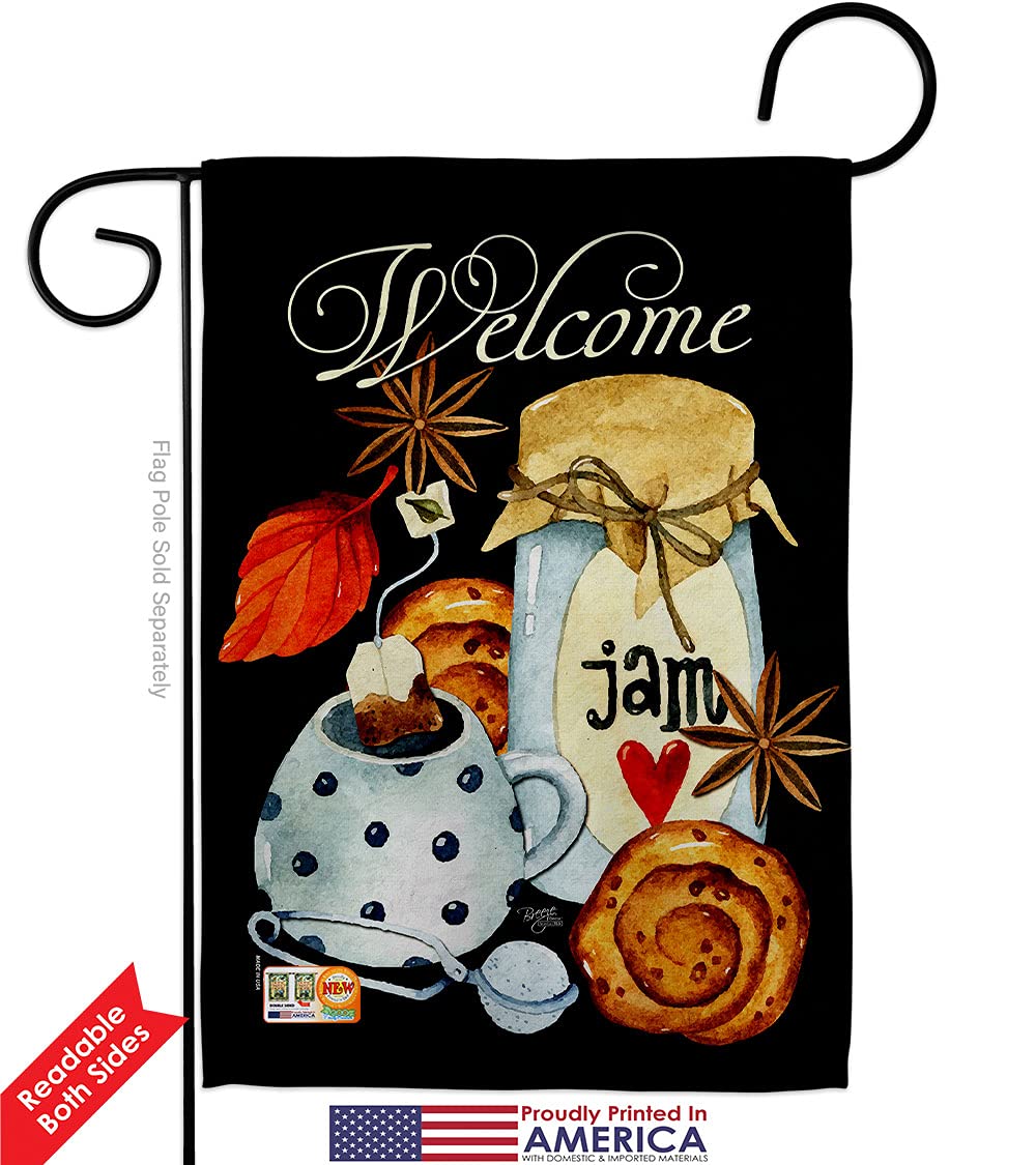Sweet Teatime Garden Flag Set - Coffee & Tea Decor for Yard & Home