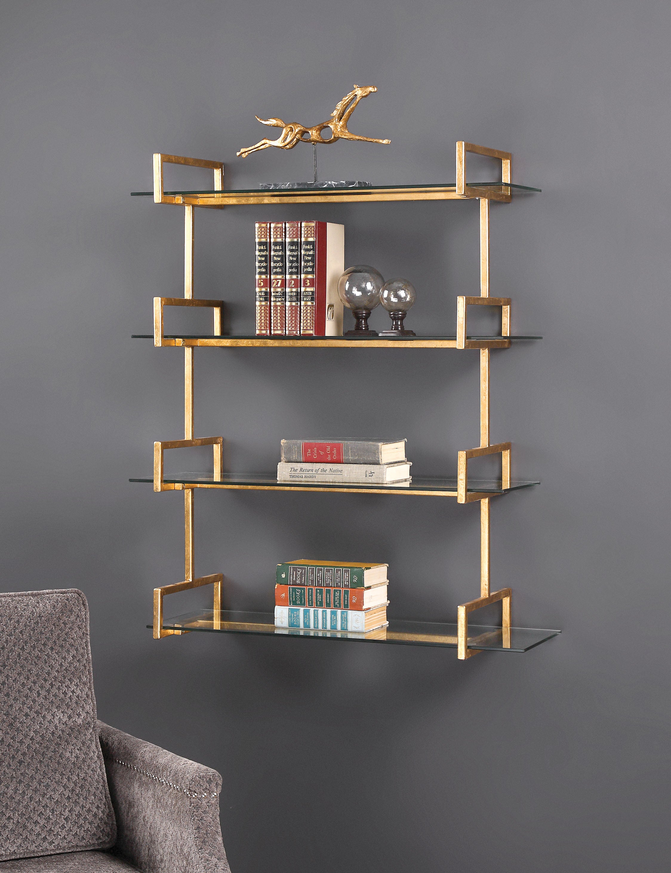 Auley Wall Shelf by Jim Parsons - Modern Floating Shelf for Living Room, Bedroom & Office - Durable Wooden Shelves for Home Decor & Storage