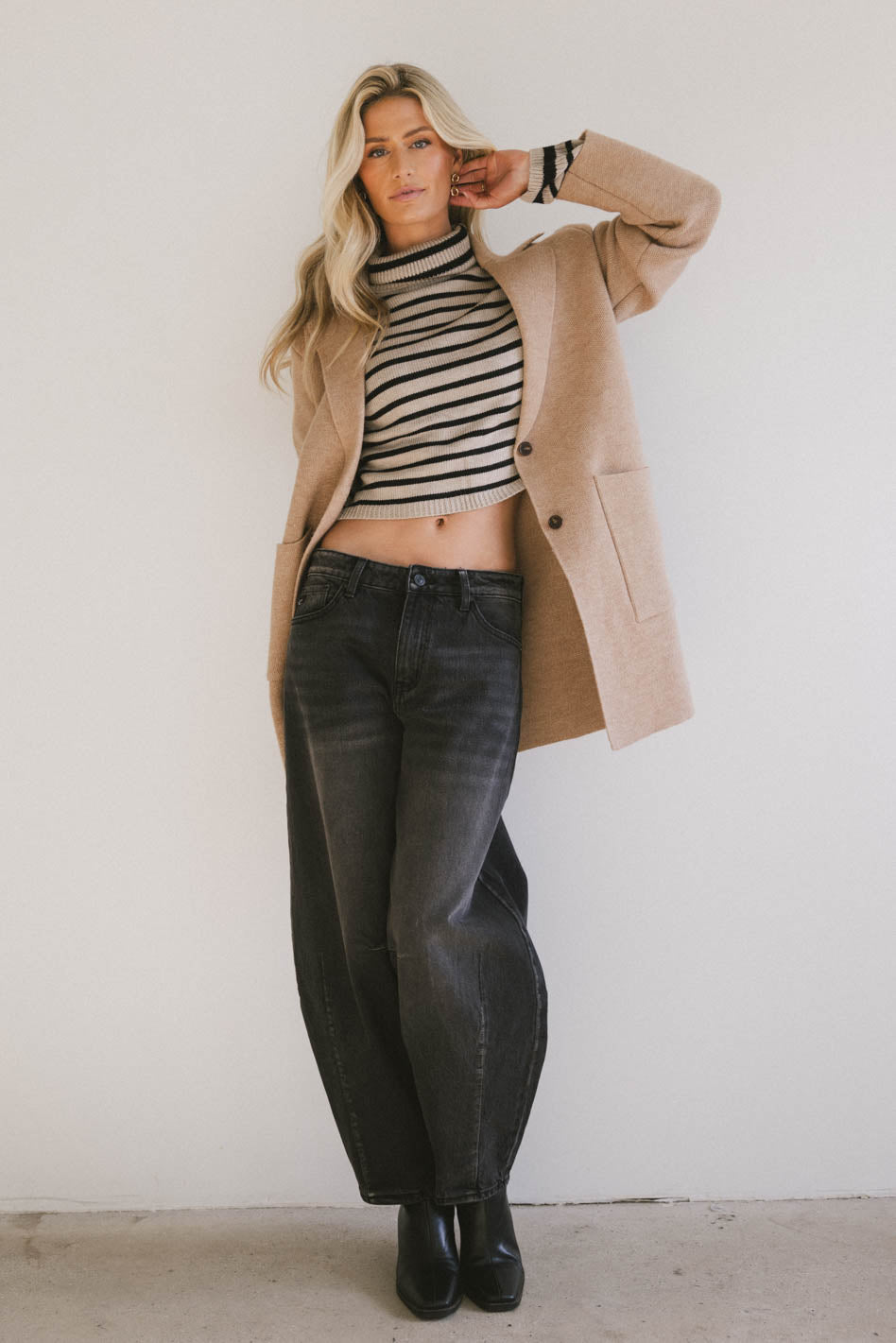 Mocha Brown Knitted Cardigan for Women - Cozy Fall & Winter Sweater - Perfect for Casual Outfits, Office Wear, and Layering