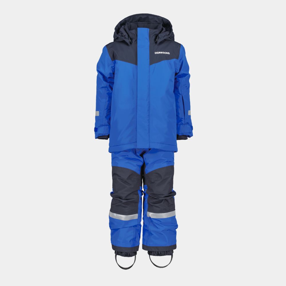Didriksons Skare Kids Ski Jacket & Pants Set - Waterproof Winter Snowsuit for Boys & Girls, Caribbean Blue - Perfect for Skiing, Snowboarding & Outdoor Winter Activities