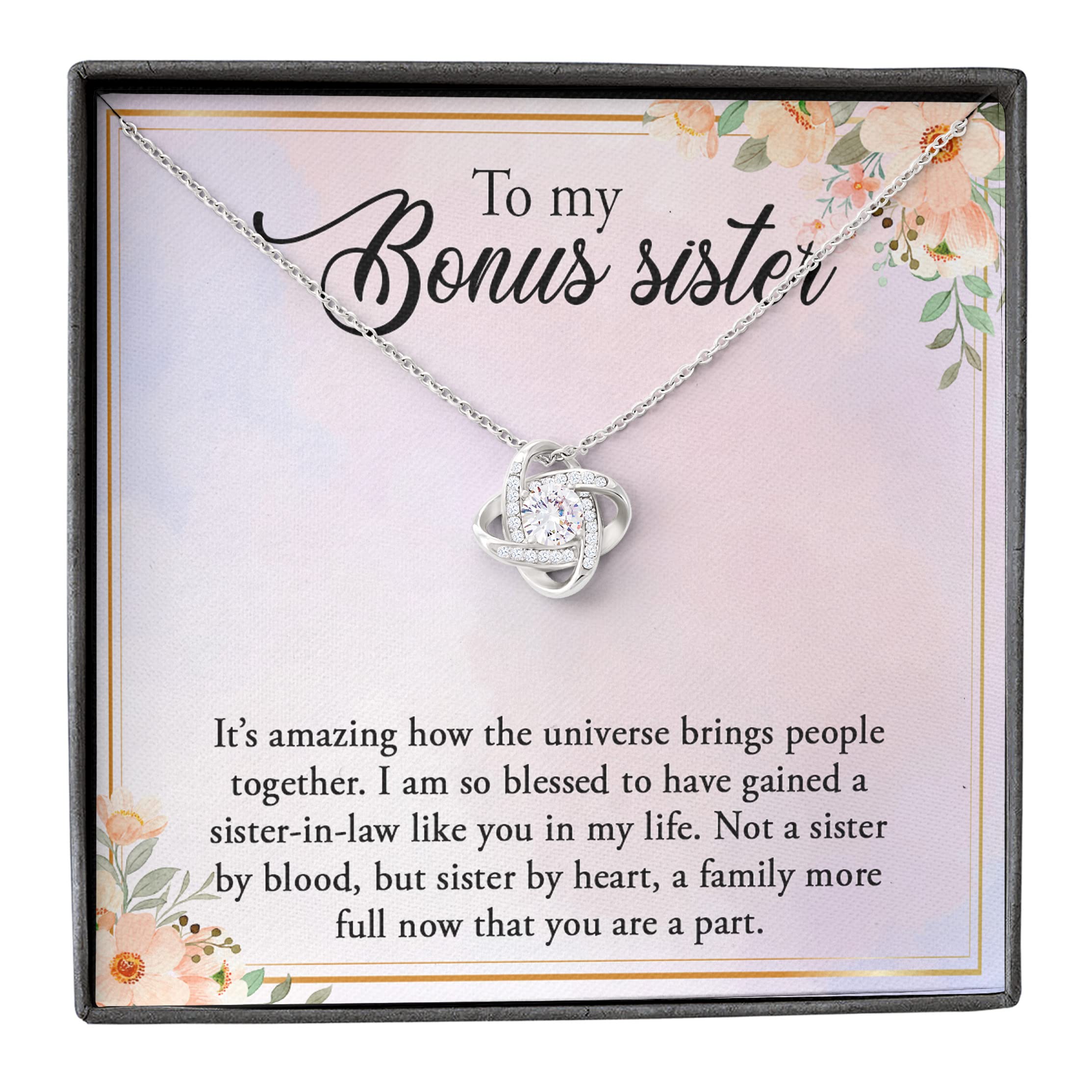 Sister Necklace - Best Sister Gift for Birthday, Wedding, Mother's Day, Valentine's & Christmas | BFF Jewelry for Sisters, Unbiological Sisters & Sisters-in-Law | Perfect for Special Occasions & Everyday Wear