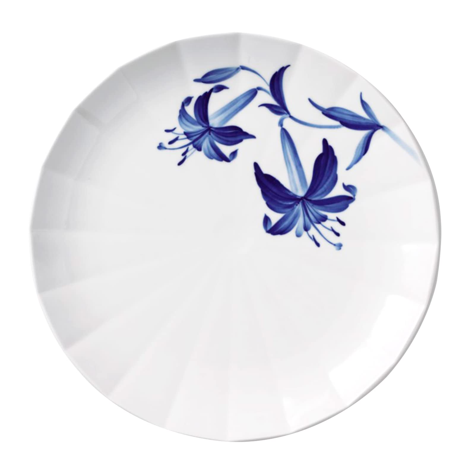Royal Copenhagen 1025320 Bromst Plate - 10.6 Inches (27 cm) Floral Lily Design - Elegant Dinnerware for Weddings, Anniversaries & Special Occasions - Perfect Gift for Bridal Showers, Housewarming & Collectors